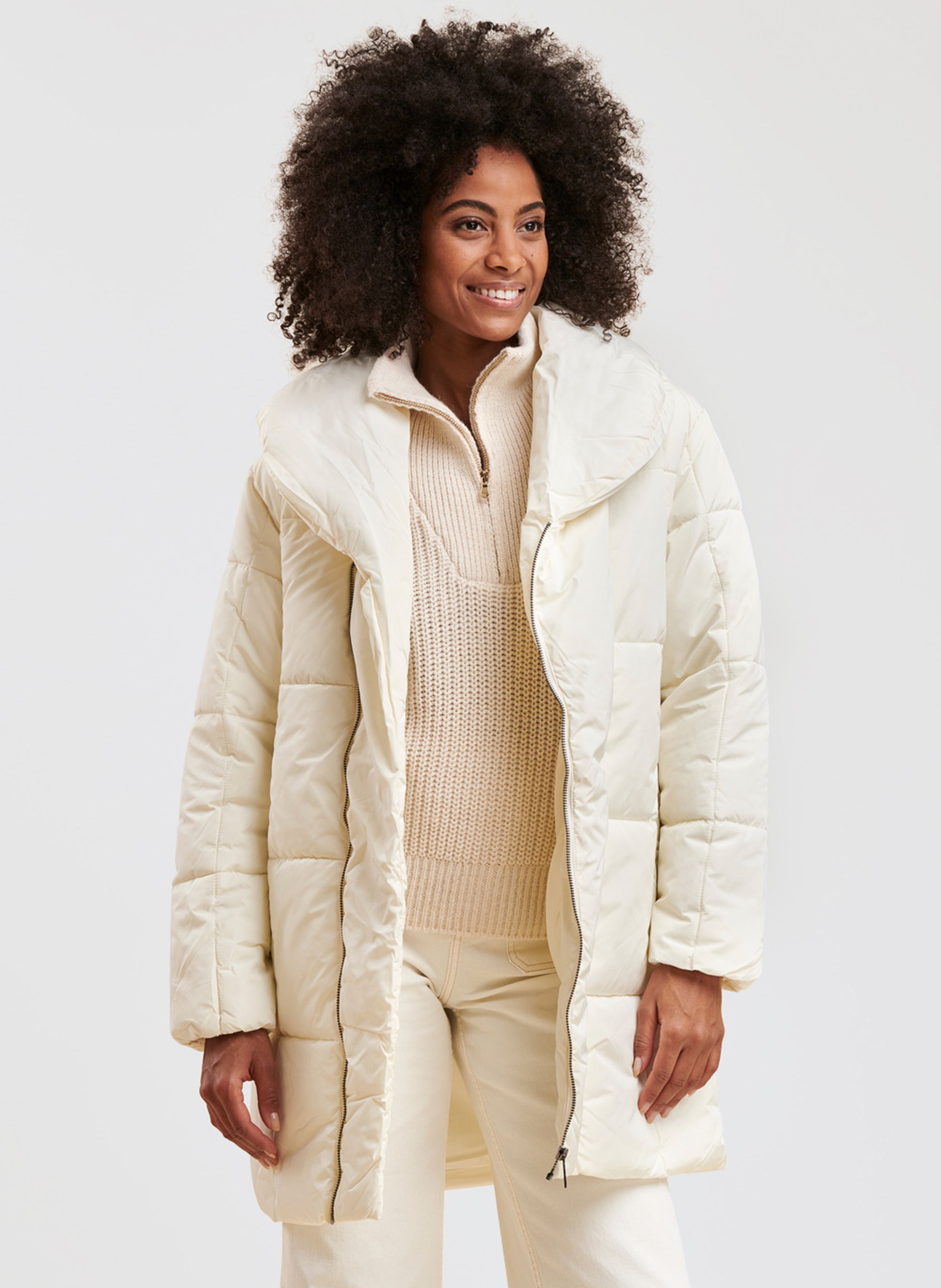 Shawl collar padded outlet jacket