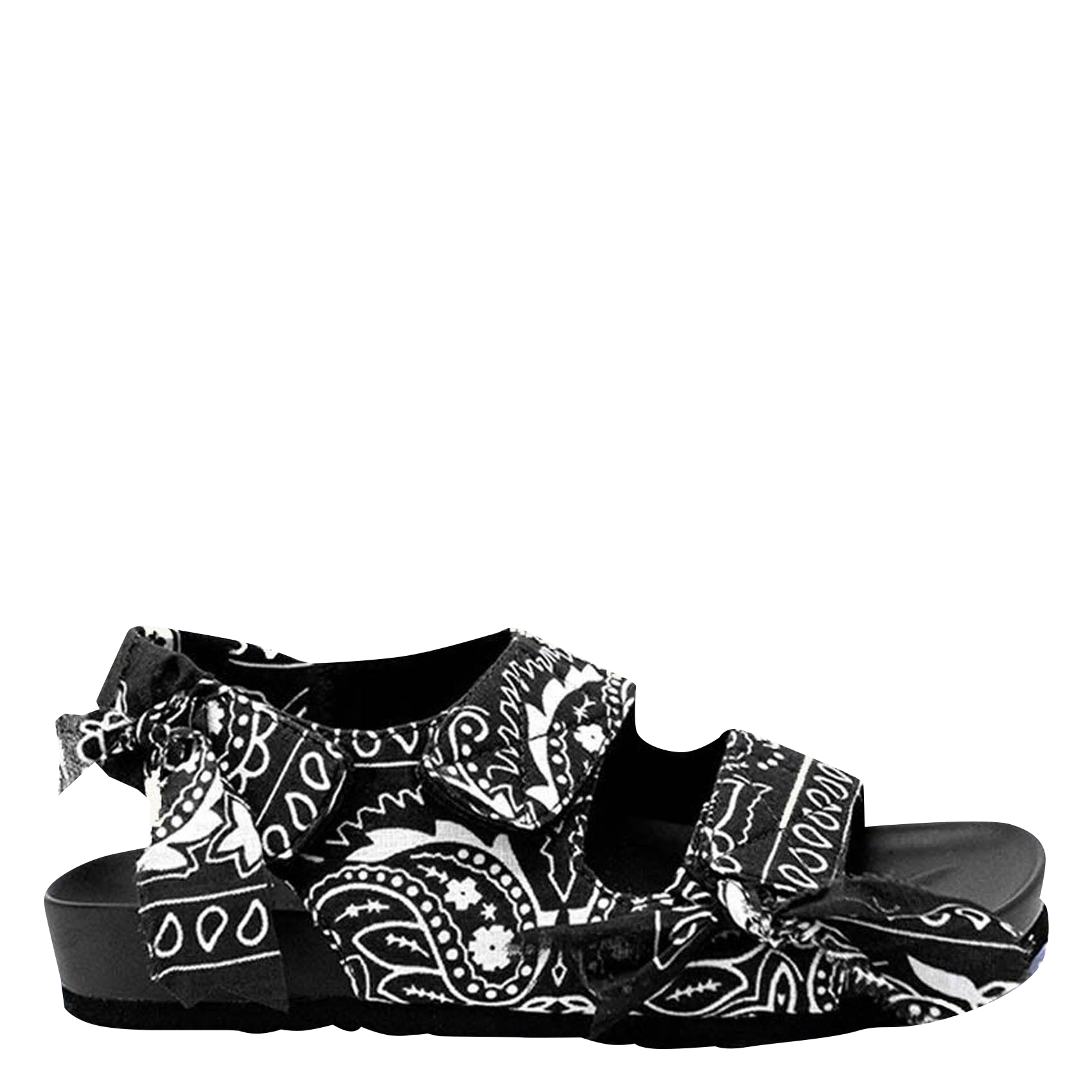 Flat sandals in printed cotton ARIZONA LOVE Black