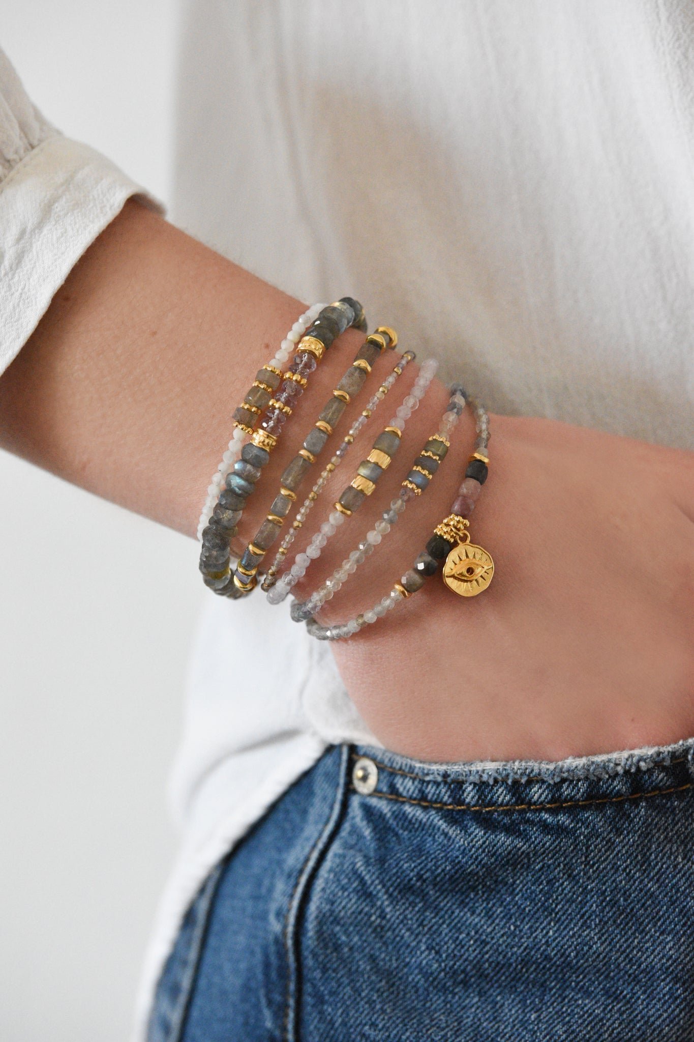 Garnet bracelet GINANDGER Blue