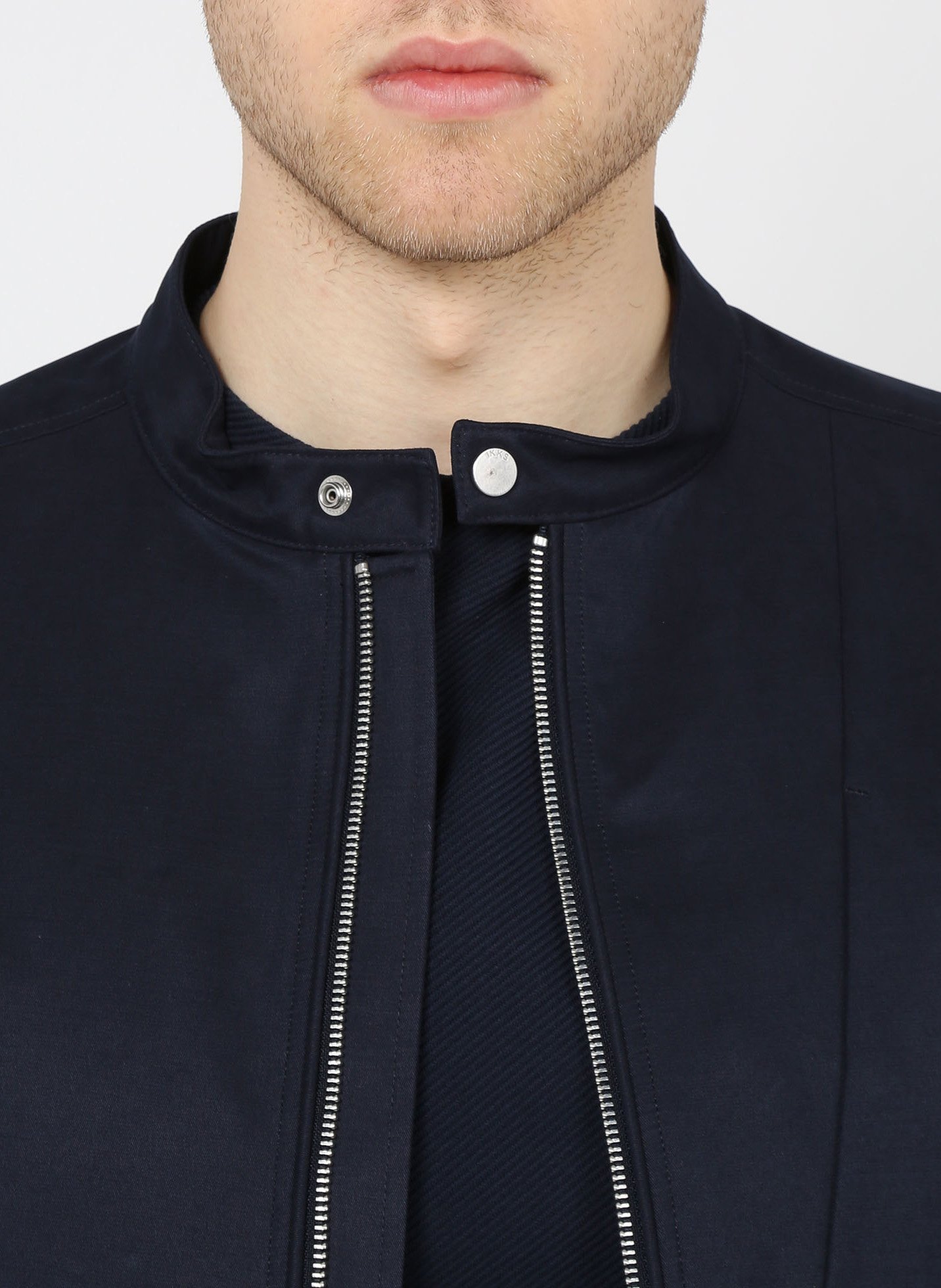 Blouson aus Baumwoll-Mix mit Rundhalsausschnitt IKKS Blau