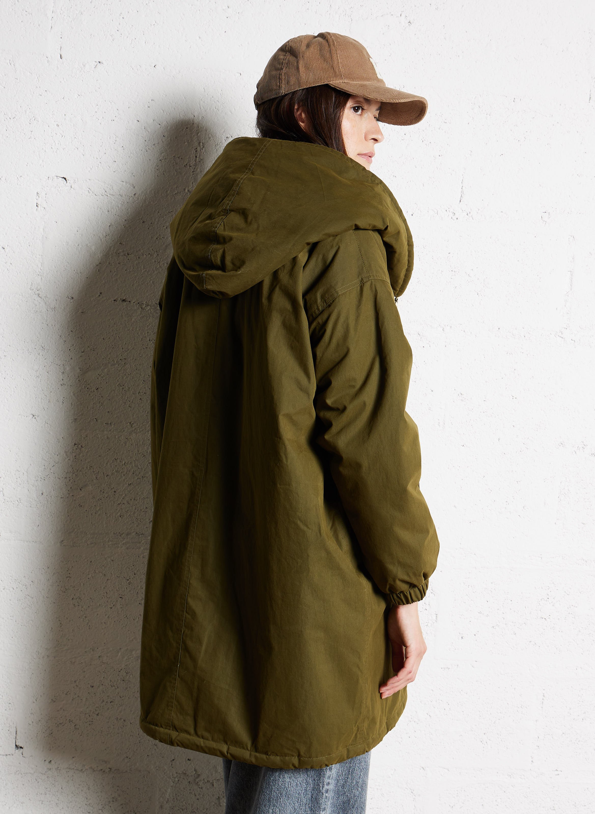 Parka met gevoerde capuchon - katoenblend BELLEROSE Kaki