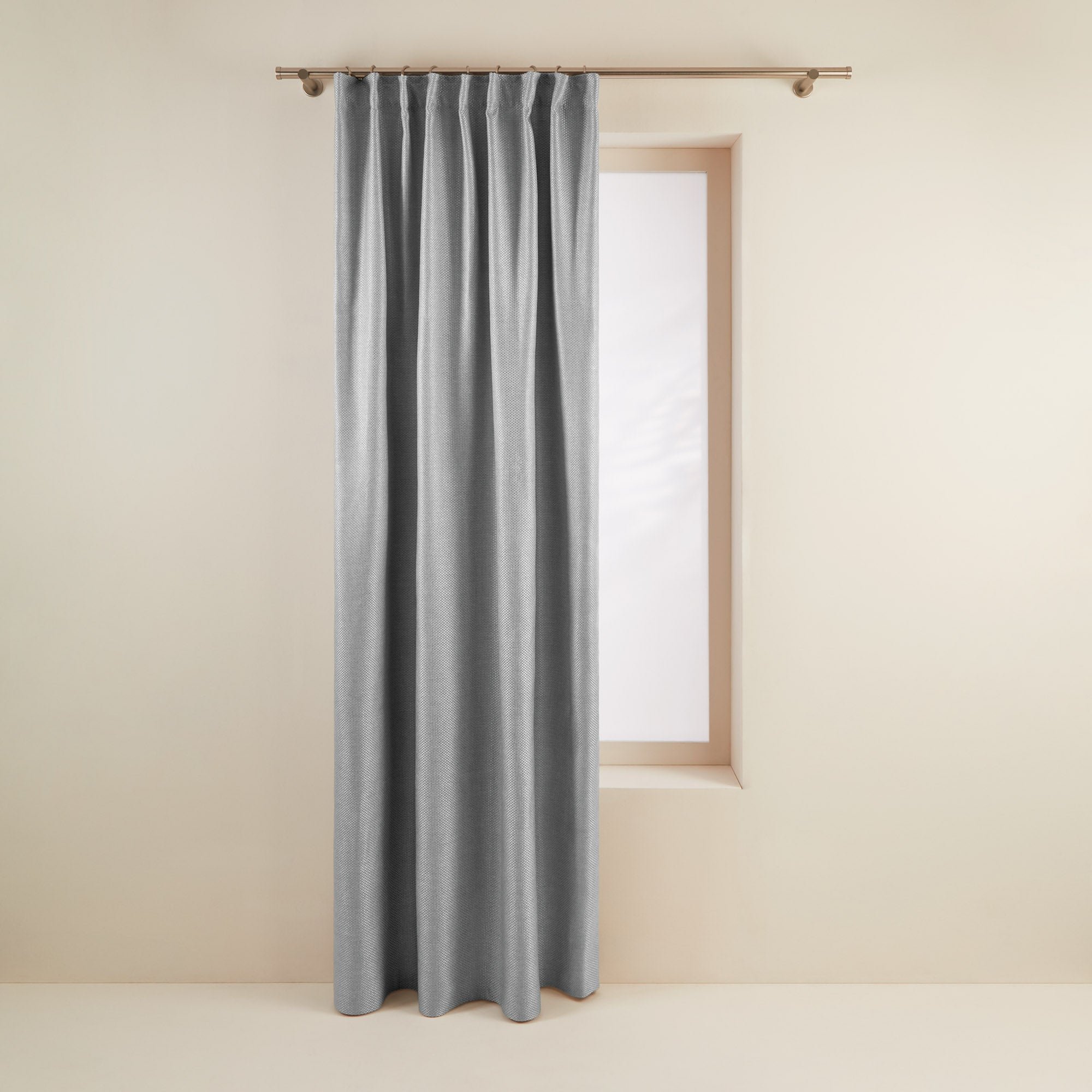 COCONUT - Linen curtain with gathering tape MADURA