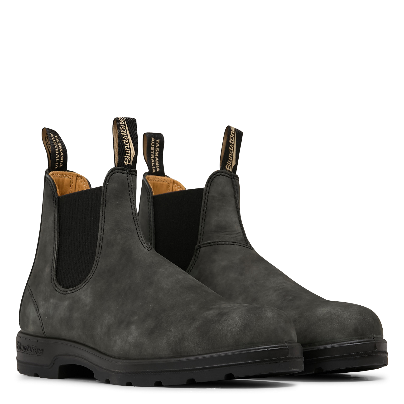 Mixed leather ankle boots BLUNDSTONE Grey