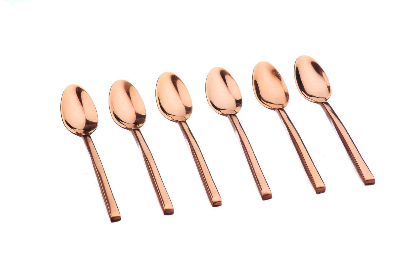 Set of 6 small spoons BJORN Red