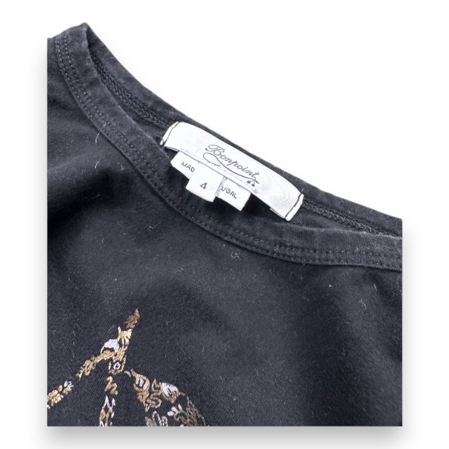 Black kids T-shirt - 4 years BONPOINT - Seconde Main Black