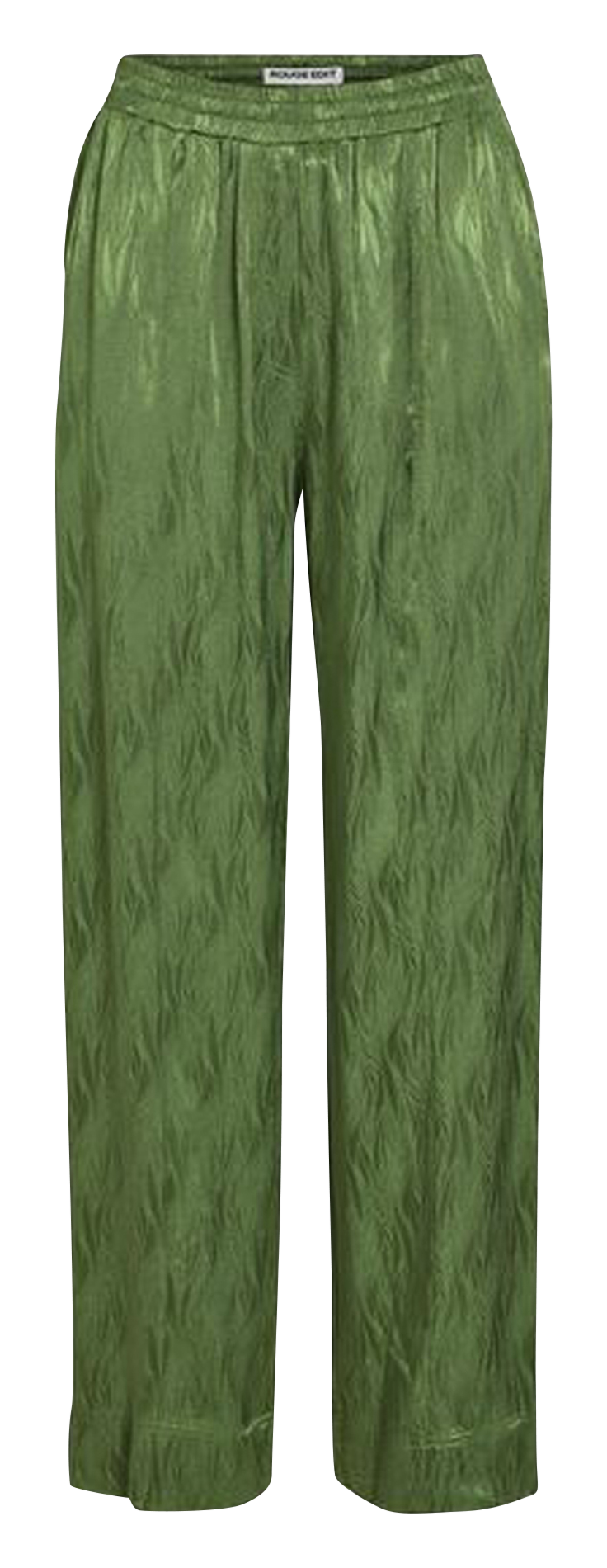 Straight jacquard printed pants ROUGE EDIT Green