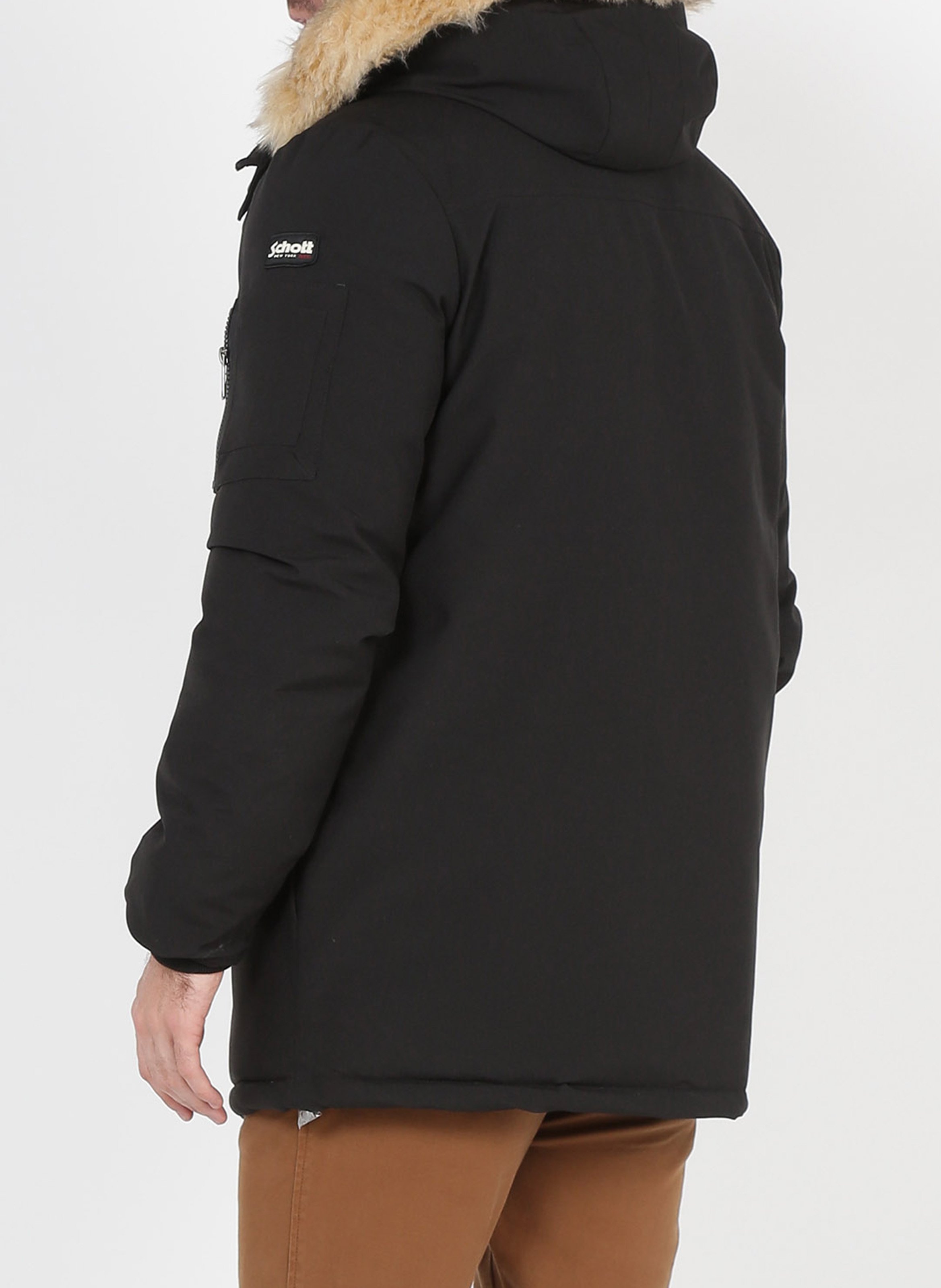 Long hooded parka SCHOTT Black