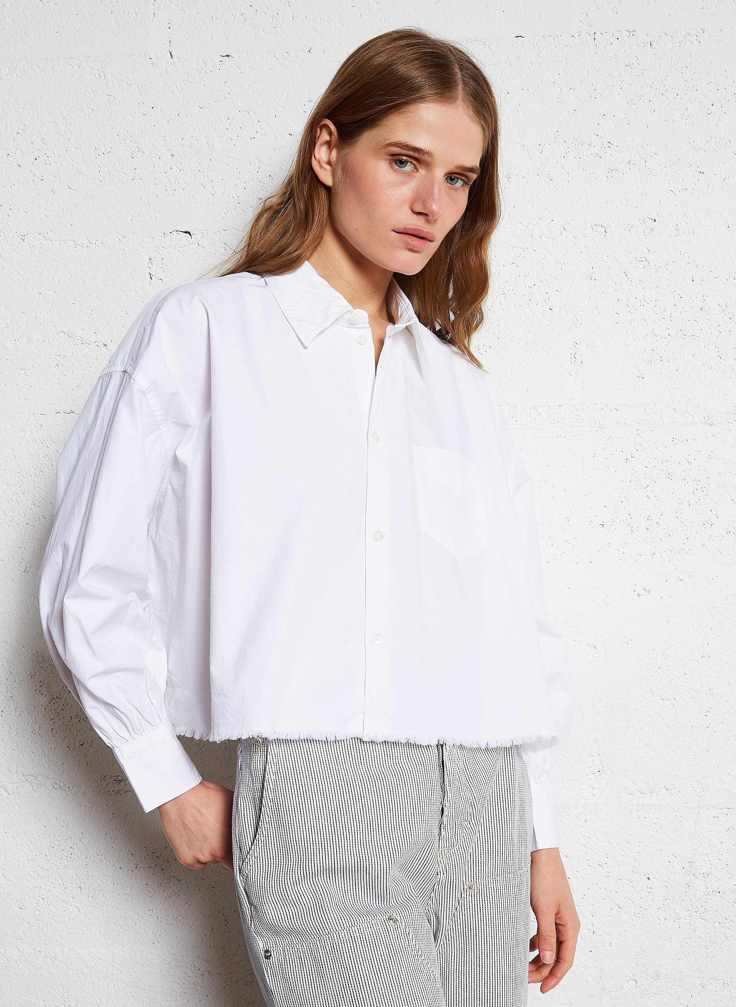 Short cotton poplin dress BELLEROSE White