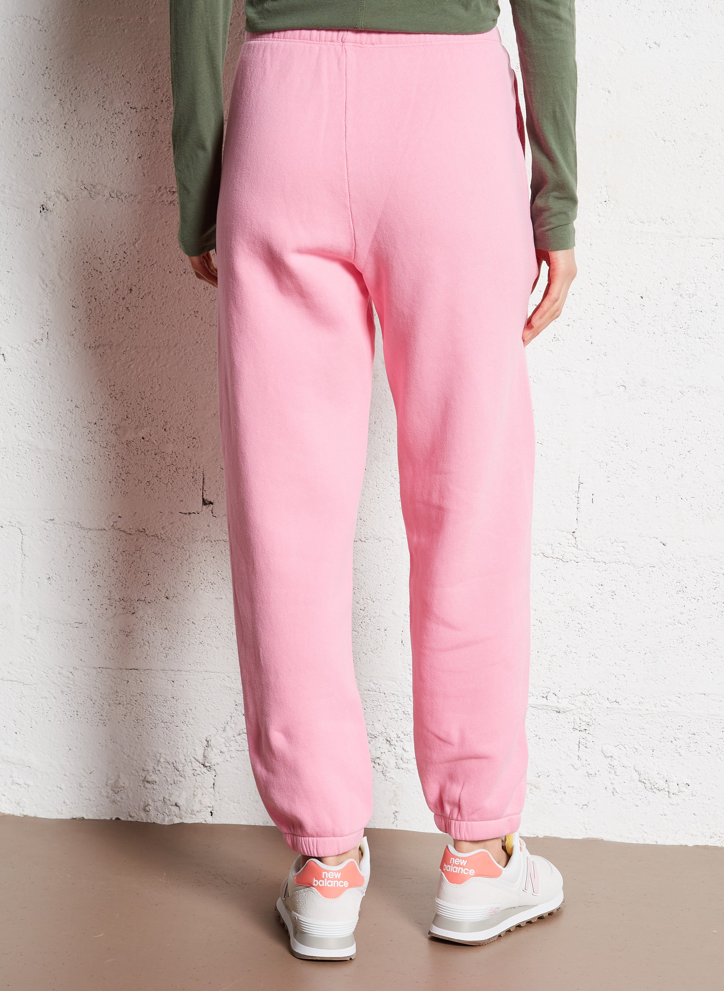 High-waisted cotton-blend joggers AMERICAN VINTAGE Pink