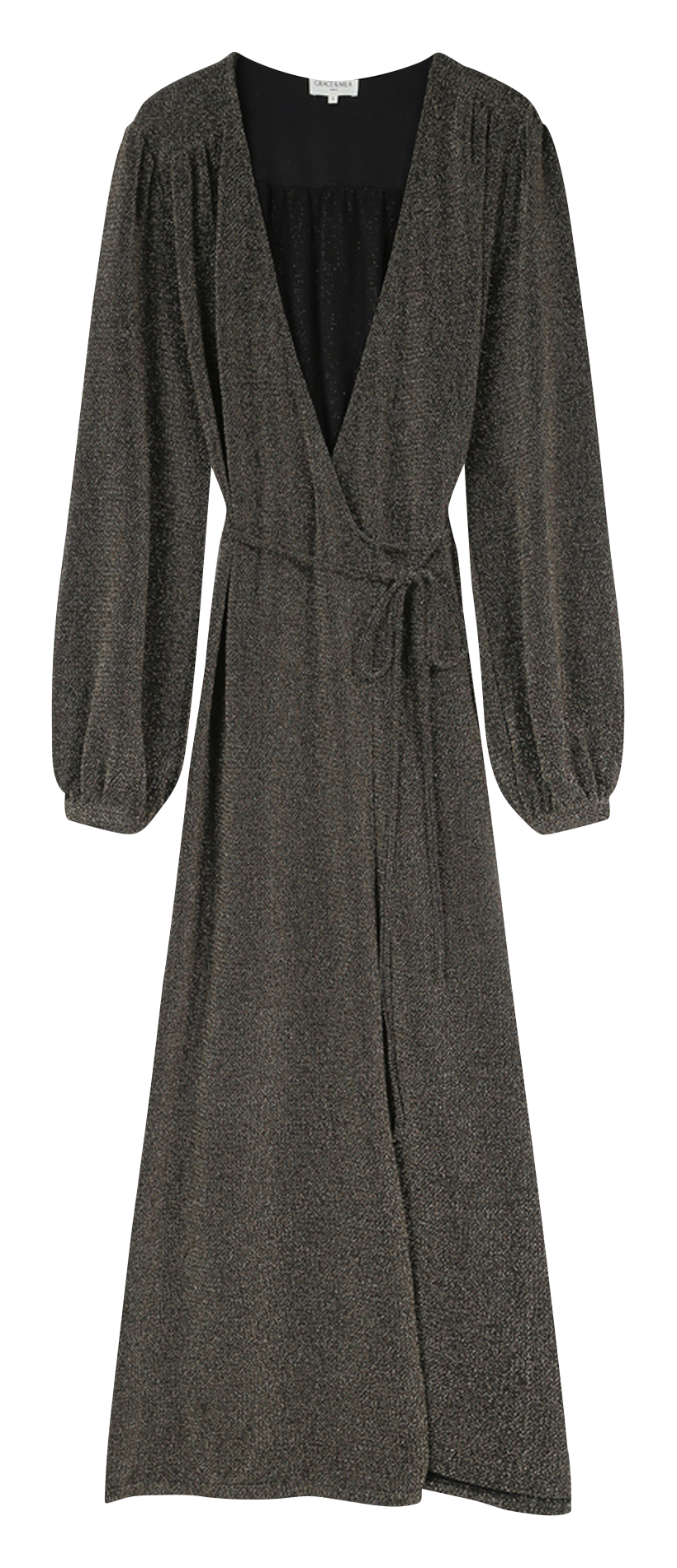 Sequined wrap long dress GRACE ET MILA Golden