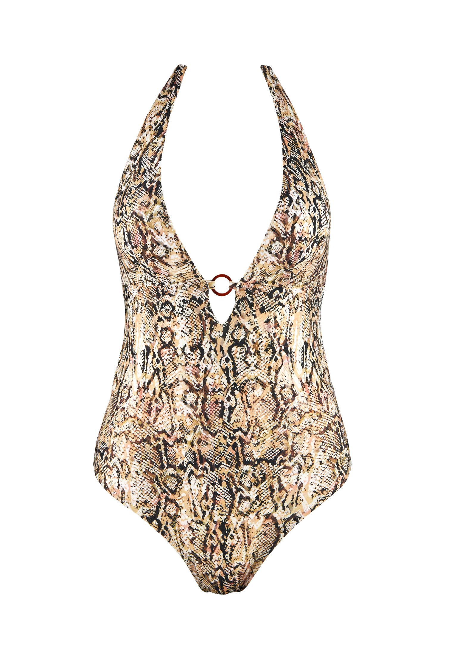 One-piece swimsuit with removable shells AUBADE Beige