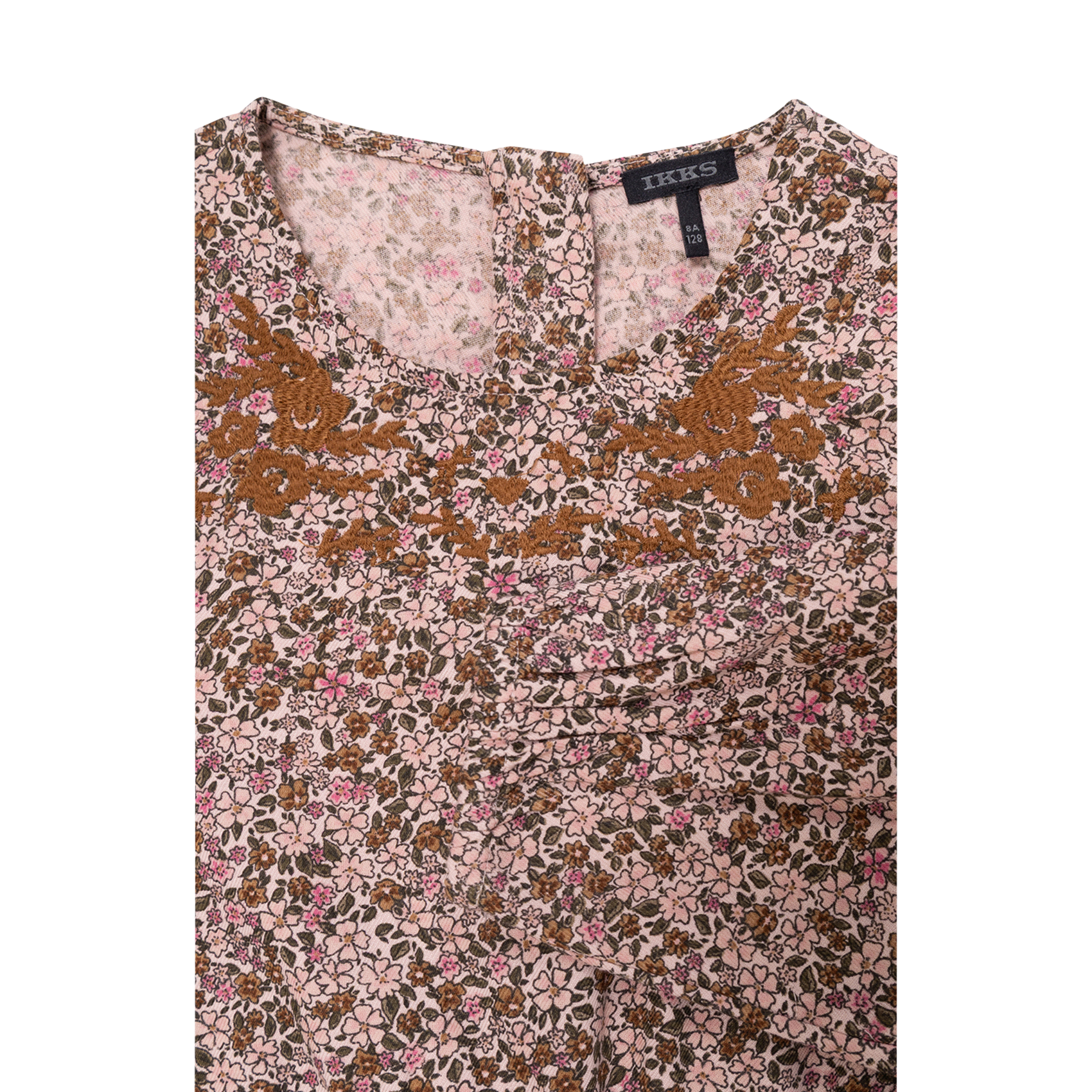 Short dress with embroidery IKKS JUNIOR Pink