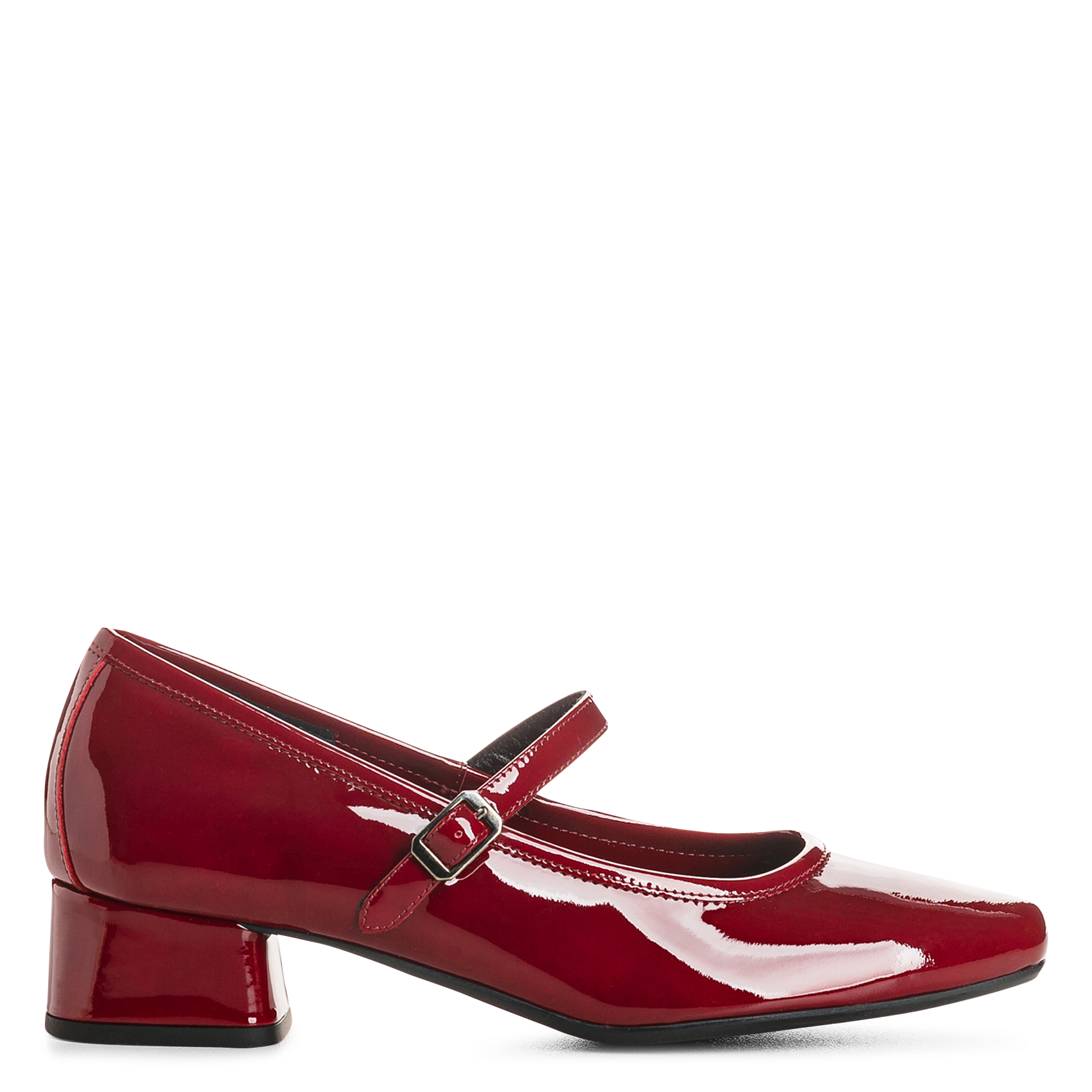 Mary Jane-schoenen van lakleer met hak REQINS Rood