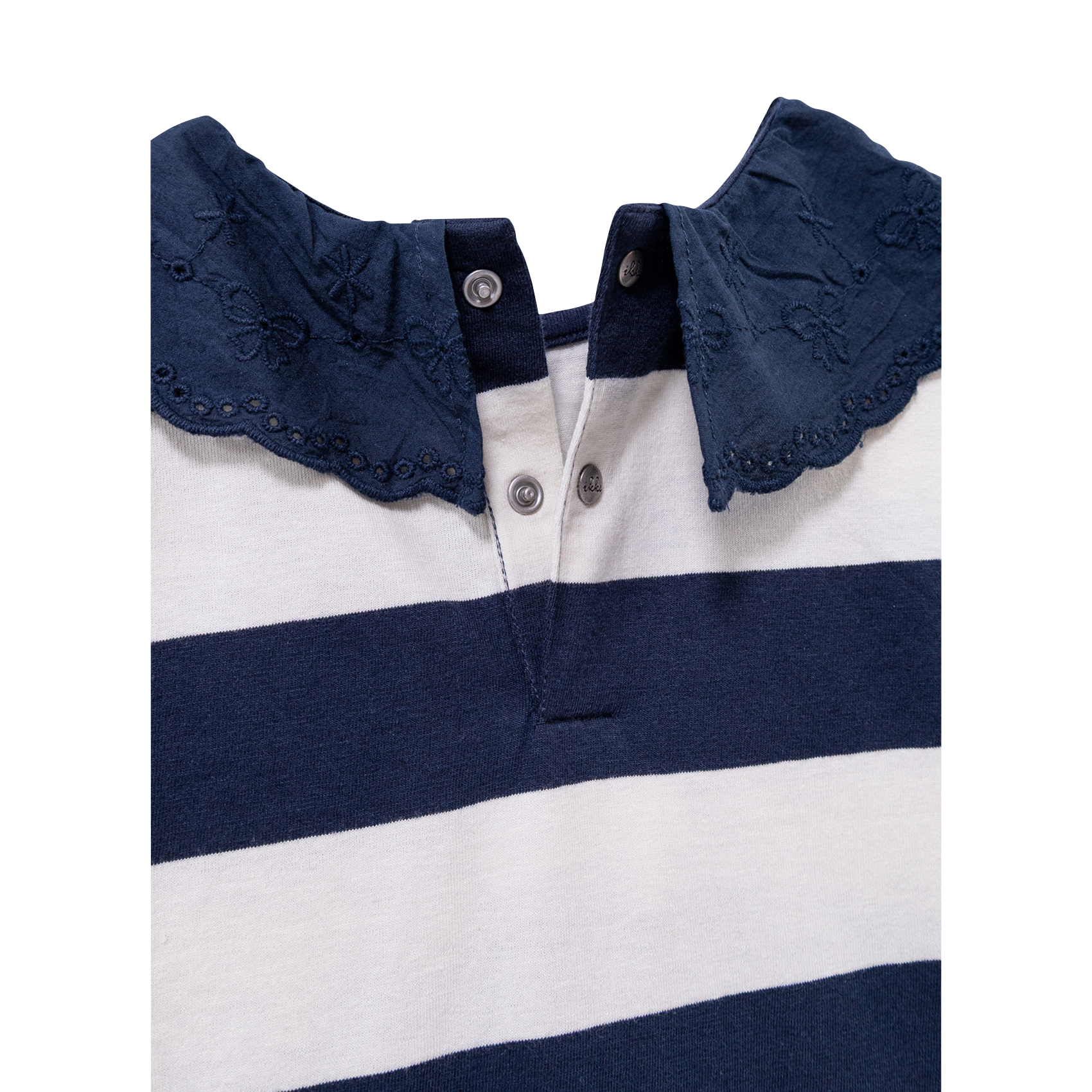 Gestreiftes T-Shirt mit fantasievollem Hemdkragen IKKS JUNIOR Blau