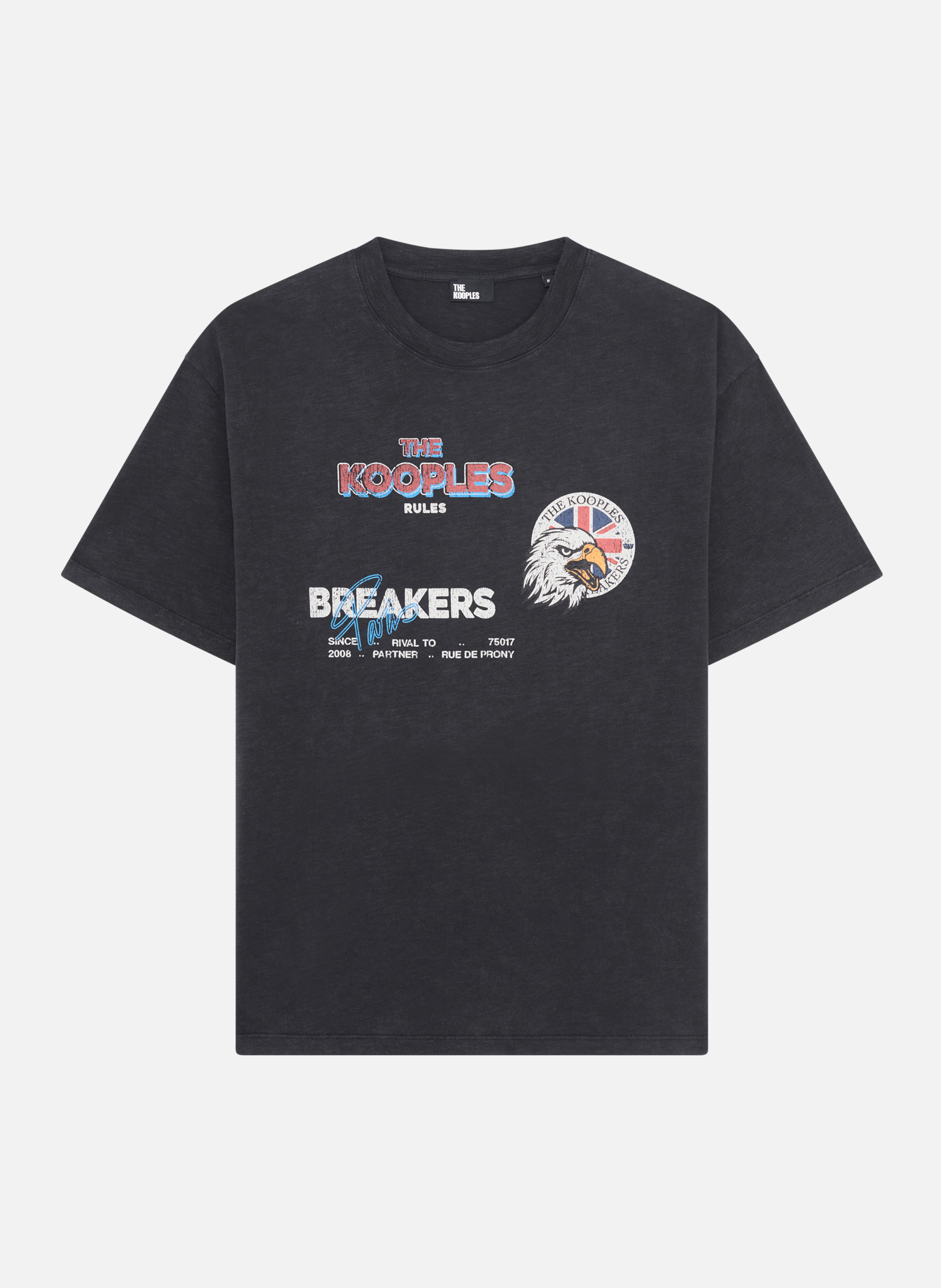 T-shirt with 'rules breakers' screen printing THE KOOPLES Black