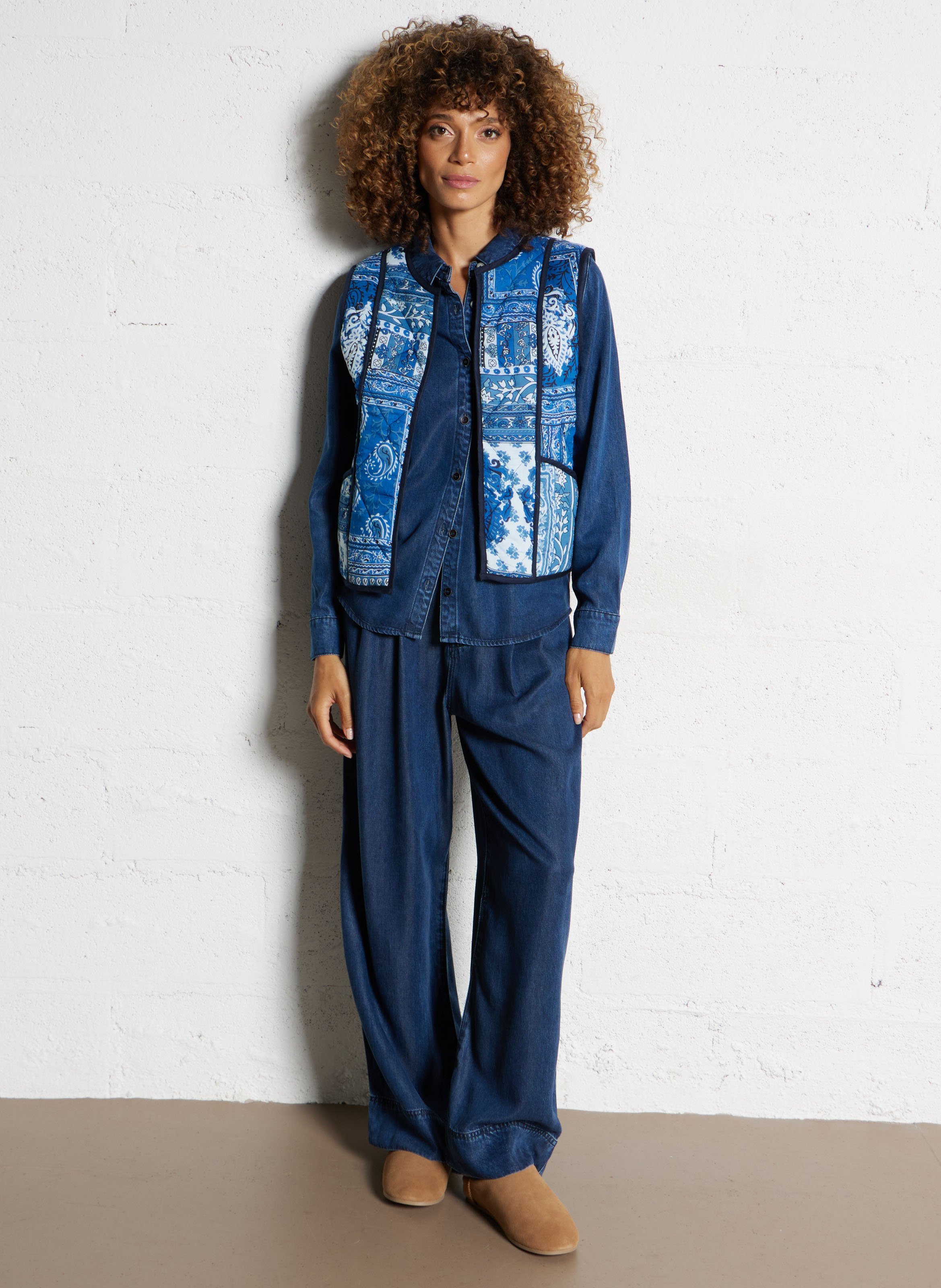 Chaussons en cuir velours UGG Marron