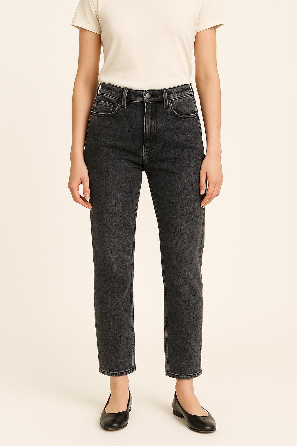 Cropped slim jeans with studs LEVI'S - Seconde main Grey