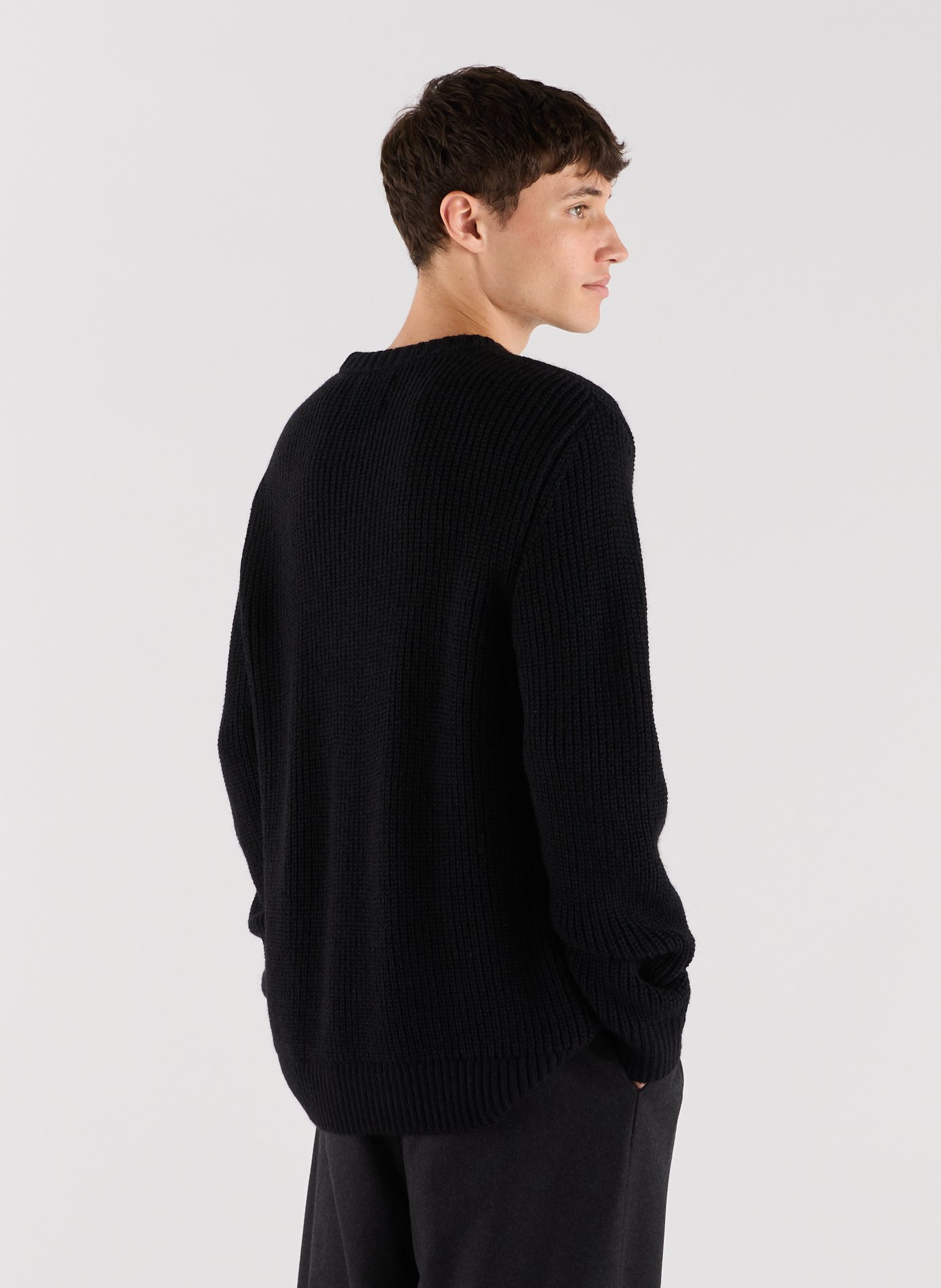 Round-neck alpaca-blend sweater SAISON 1865 Blue