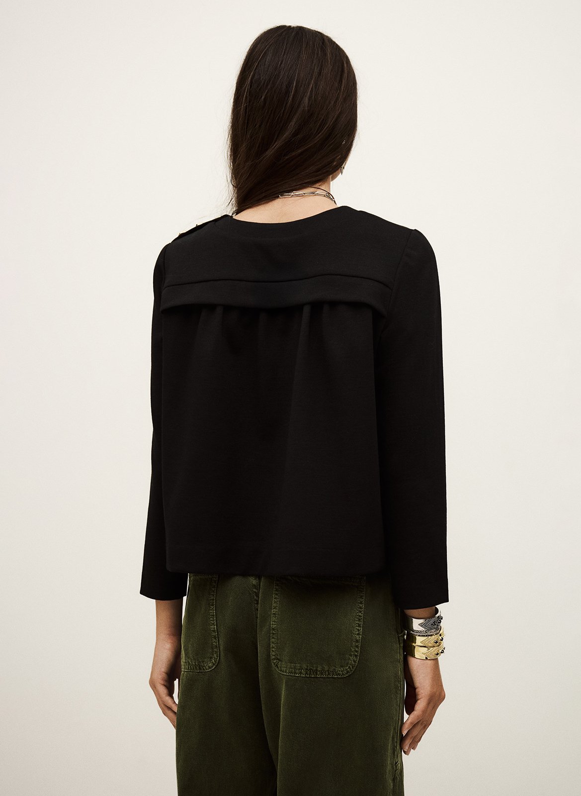 Printed viscose top BA&SH Black