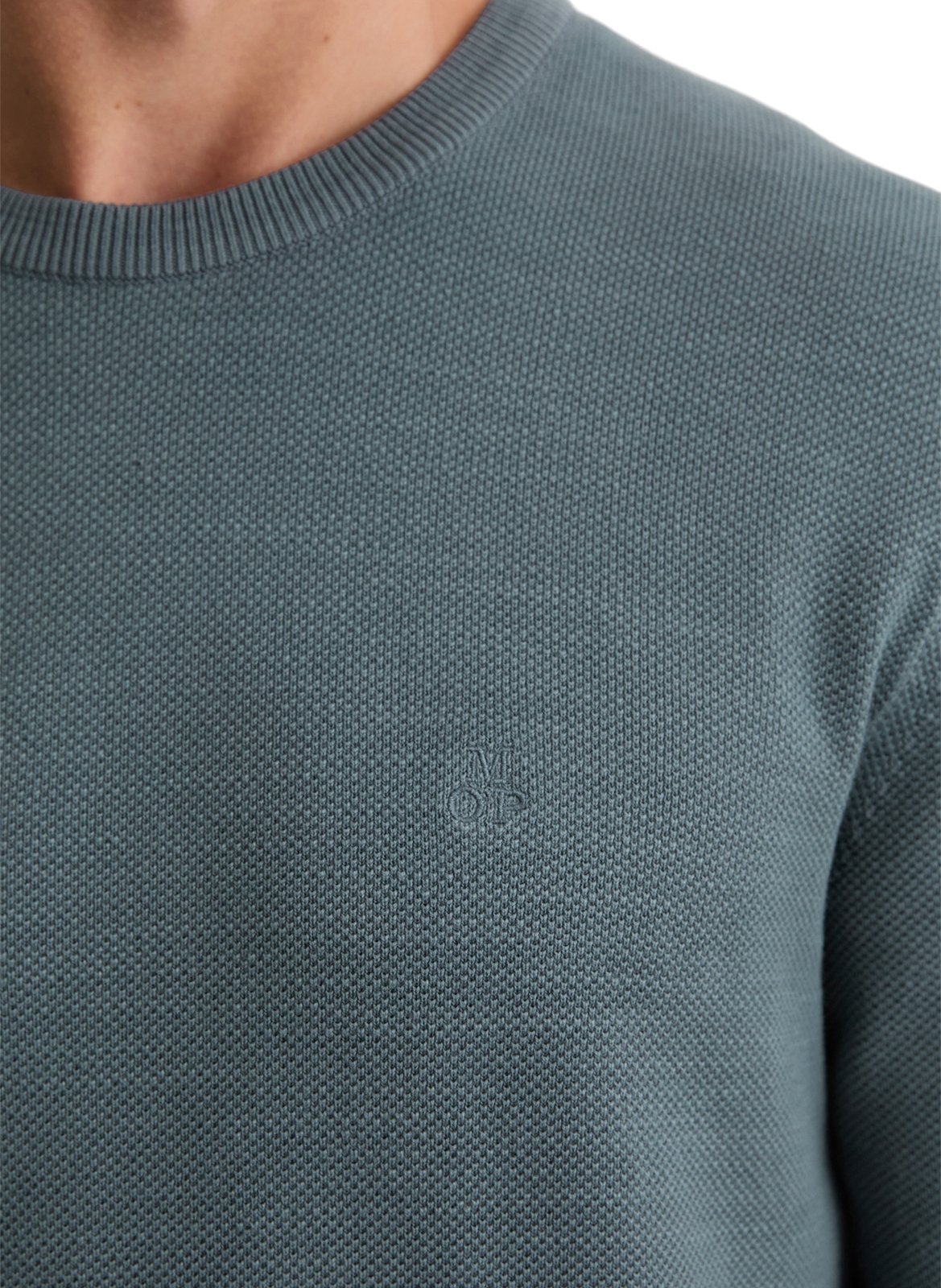 Pull col rond en coton MARC O'POLO Bleu
