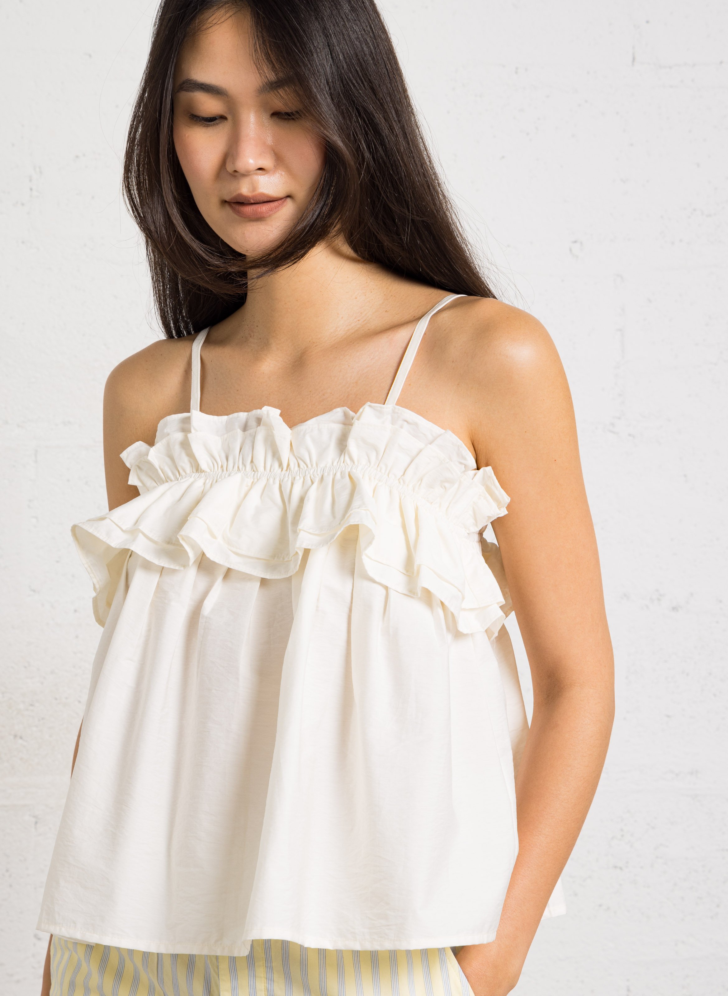 Top droit en coton SEE U SOON Blanc