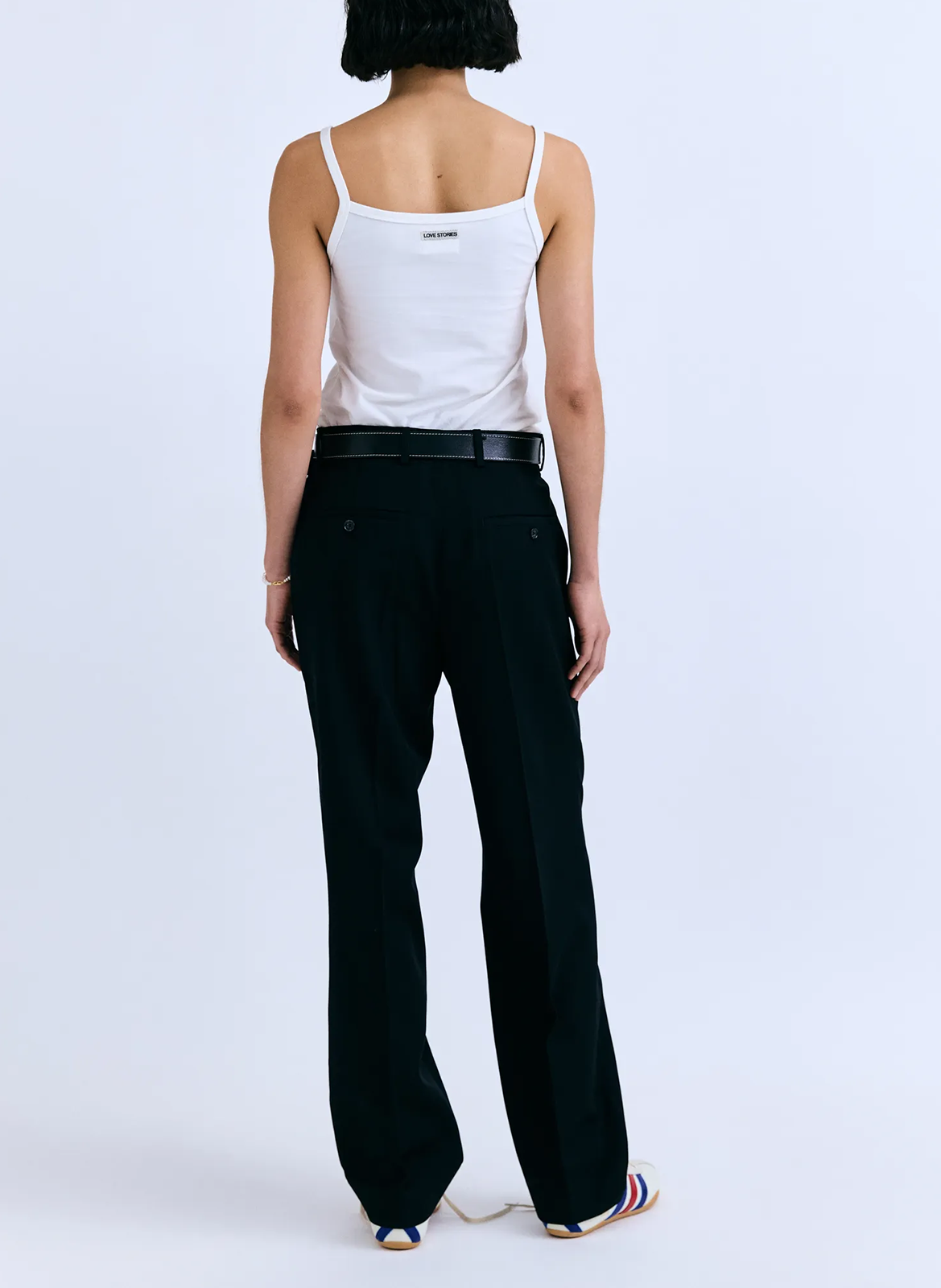 Débardeur uni en coton mélangé LOVE STORIES Blanc