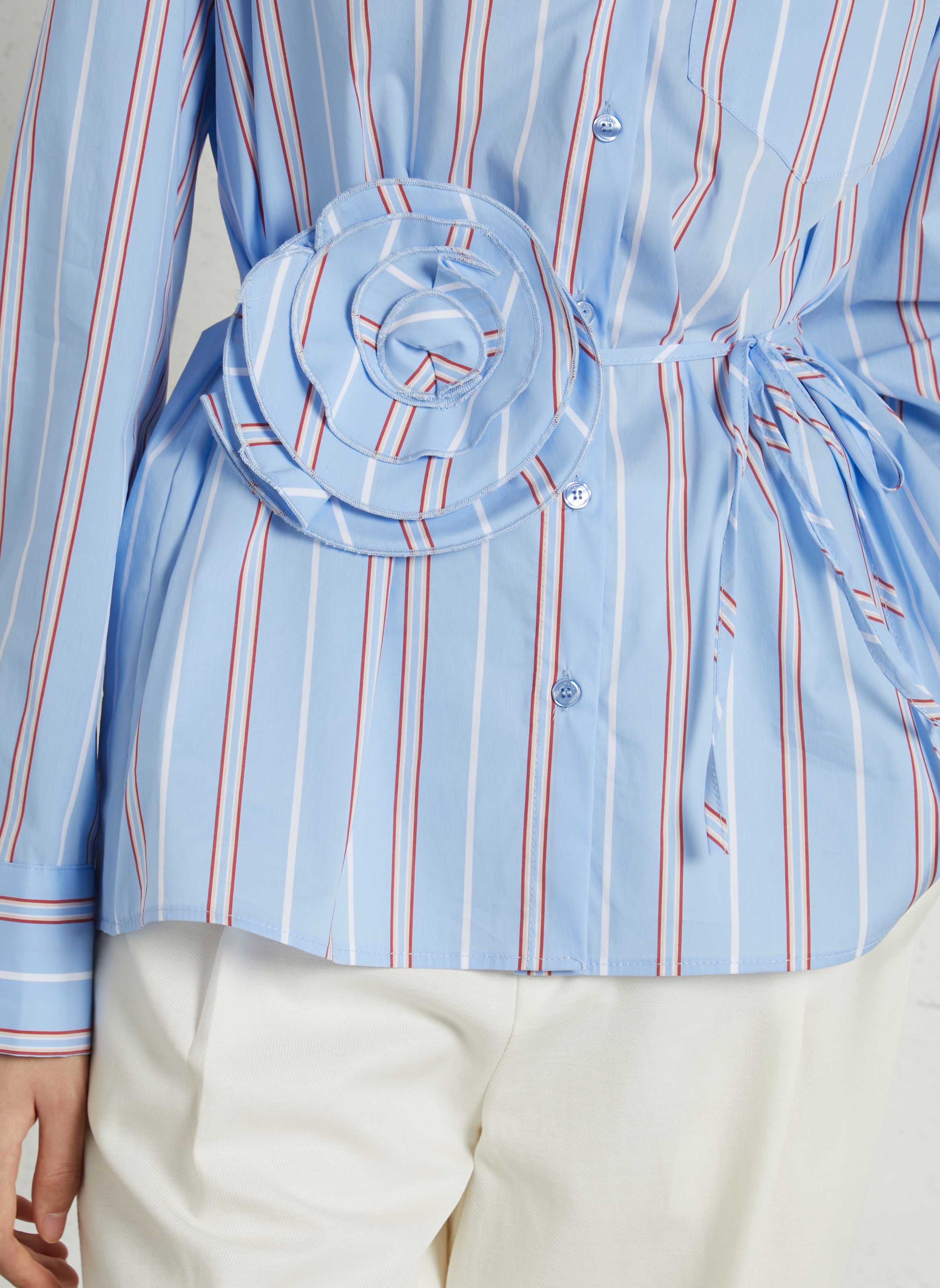 Oversize-Hemd aus Baumwollmix IMPERIAL Blau