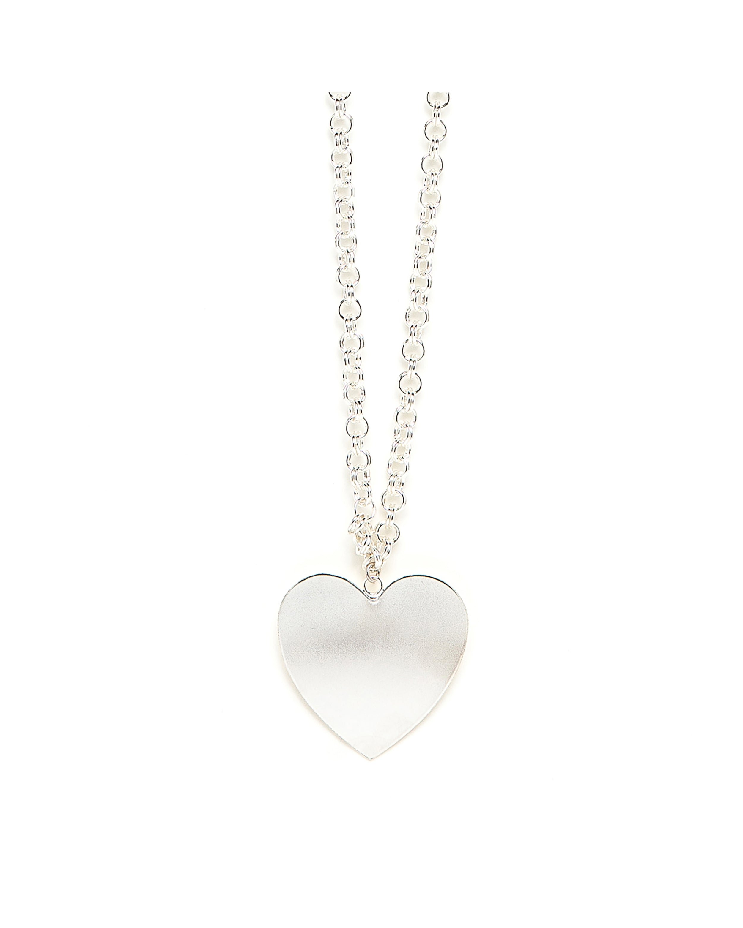 Silver-plated heart pendant MONSIEUR SIMONE Silver