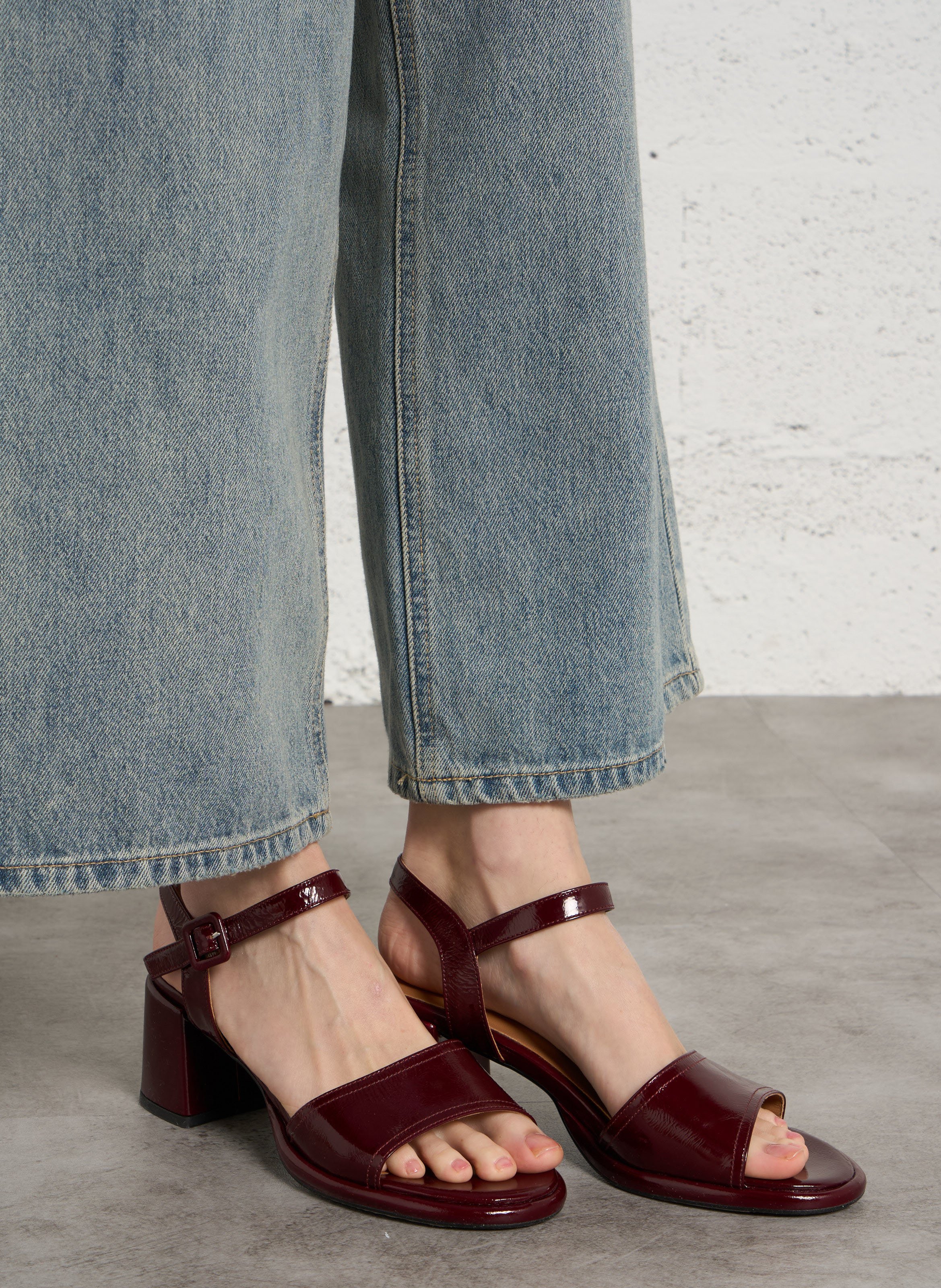 Sandales à talons vernies en cuir MELLOW YELLOW Rouge