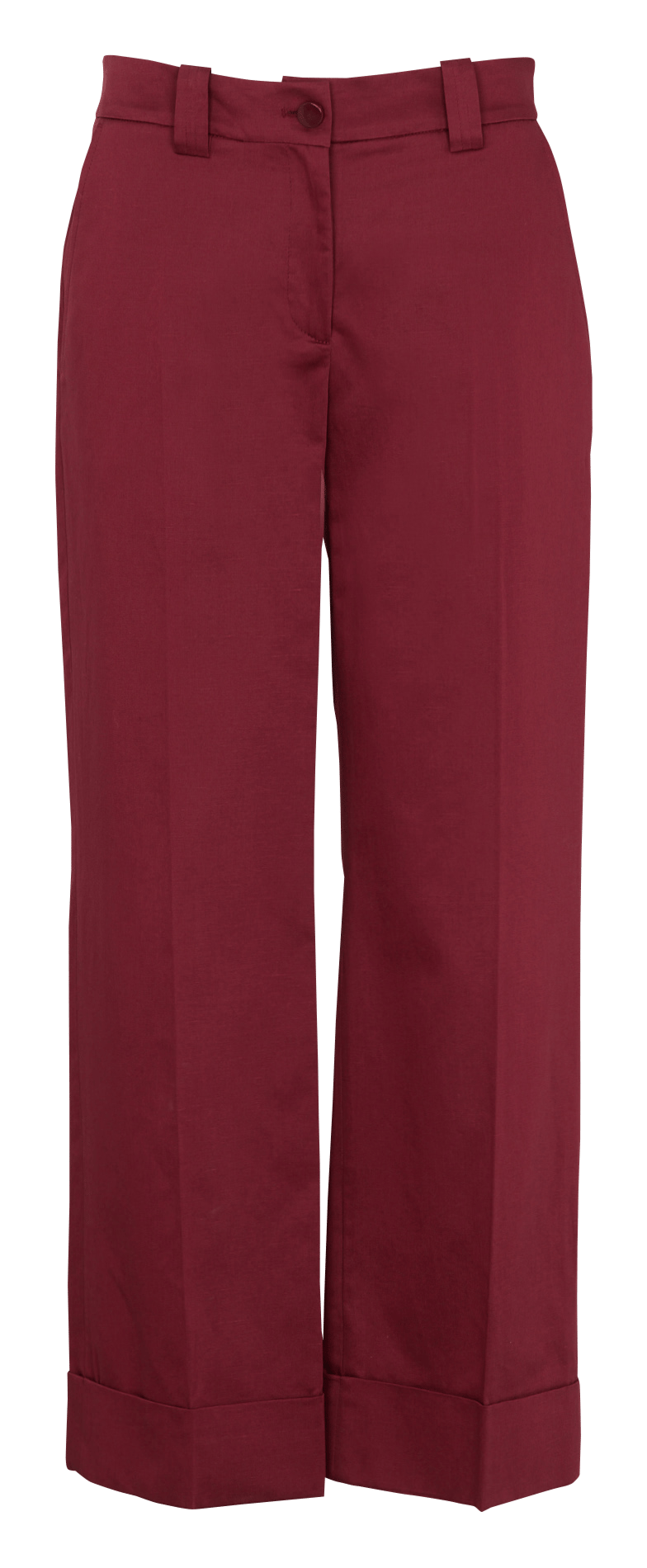 Pantalon droit taille haute uni ZAPA Rouge