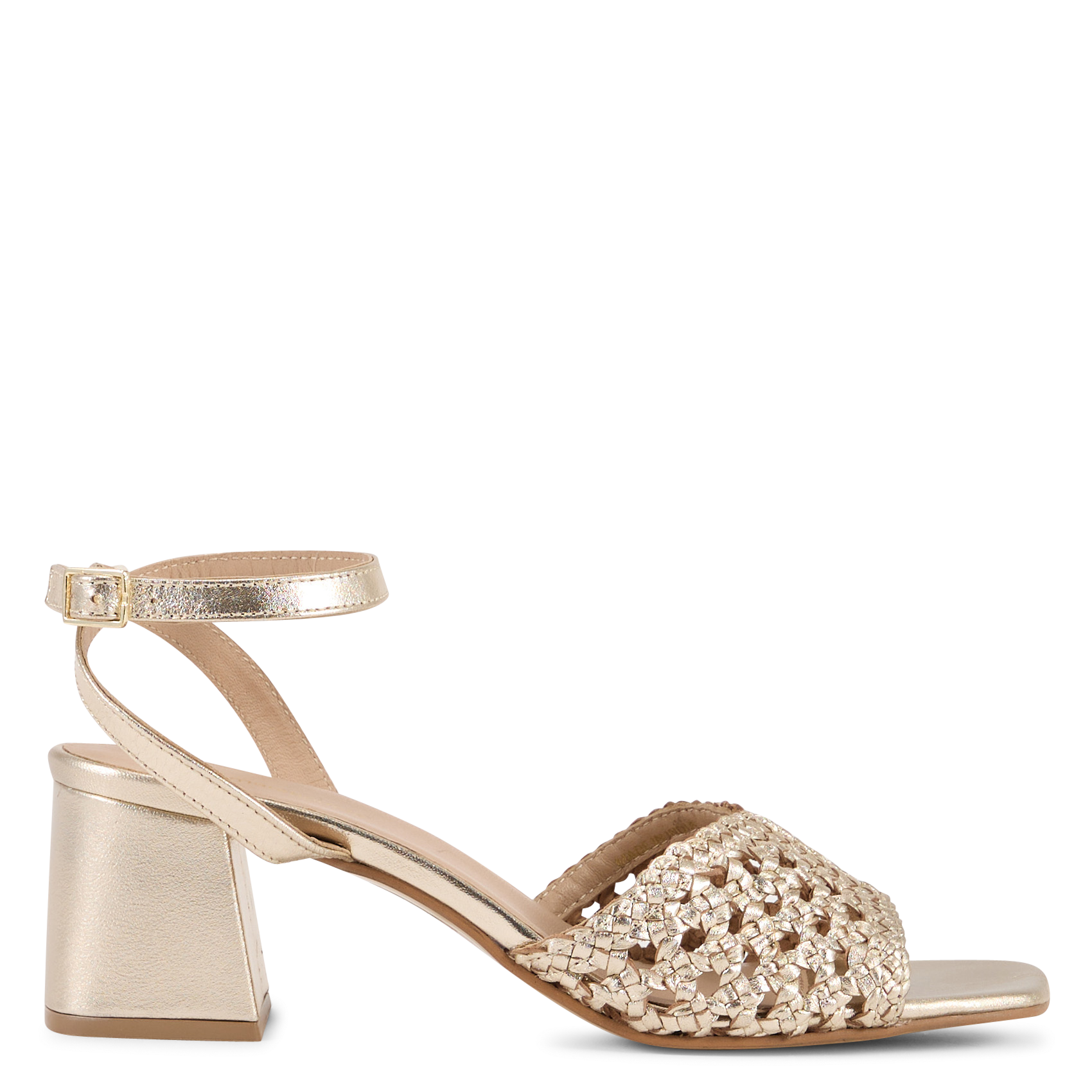 Sandales à talon en cuir LA FEE MARABOUTEE Jaune