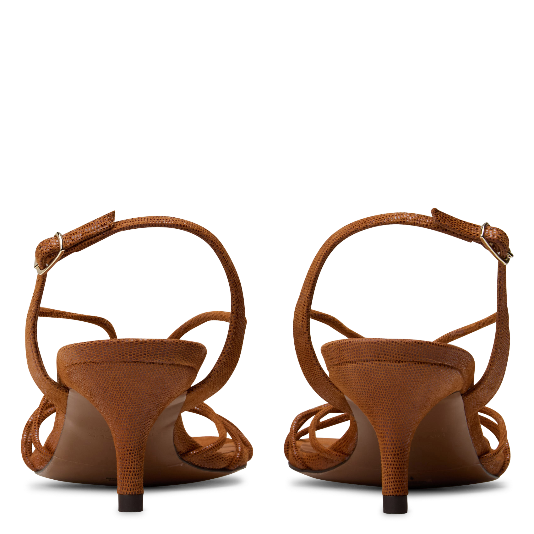 Flache Leder-Mules RIVECOUR Braun