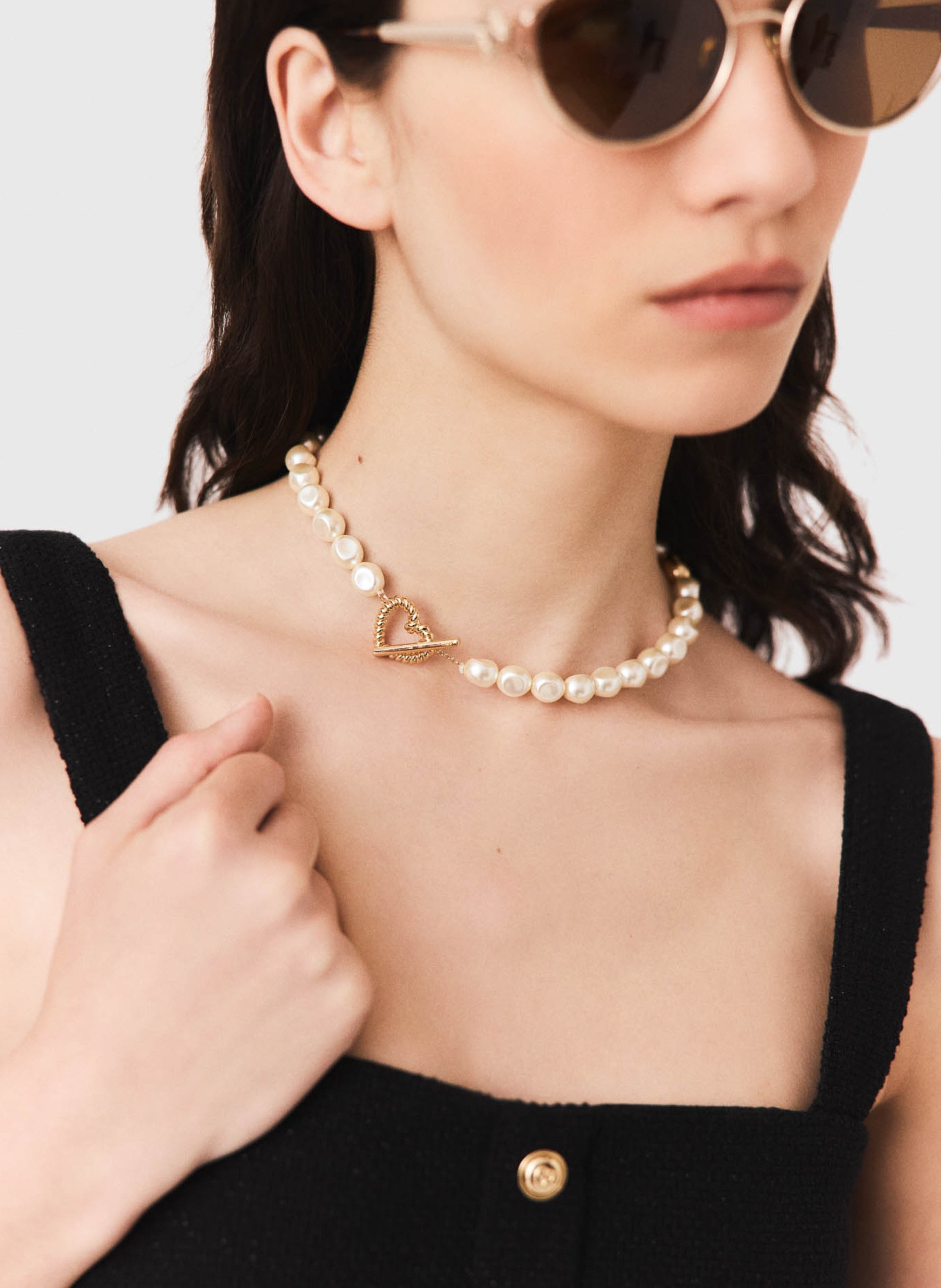 Collier ras du cou en laiton MAJE Doré