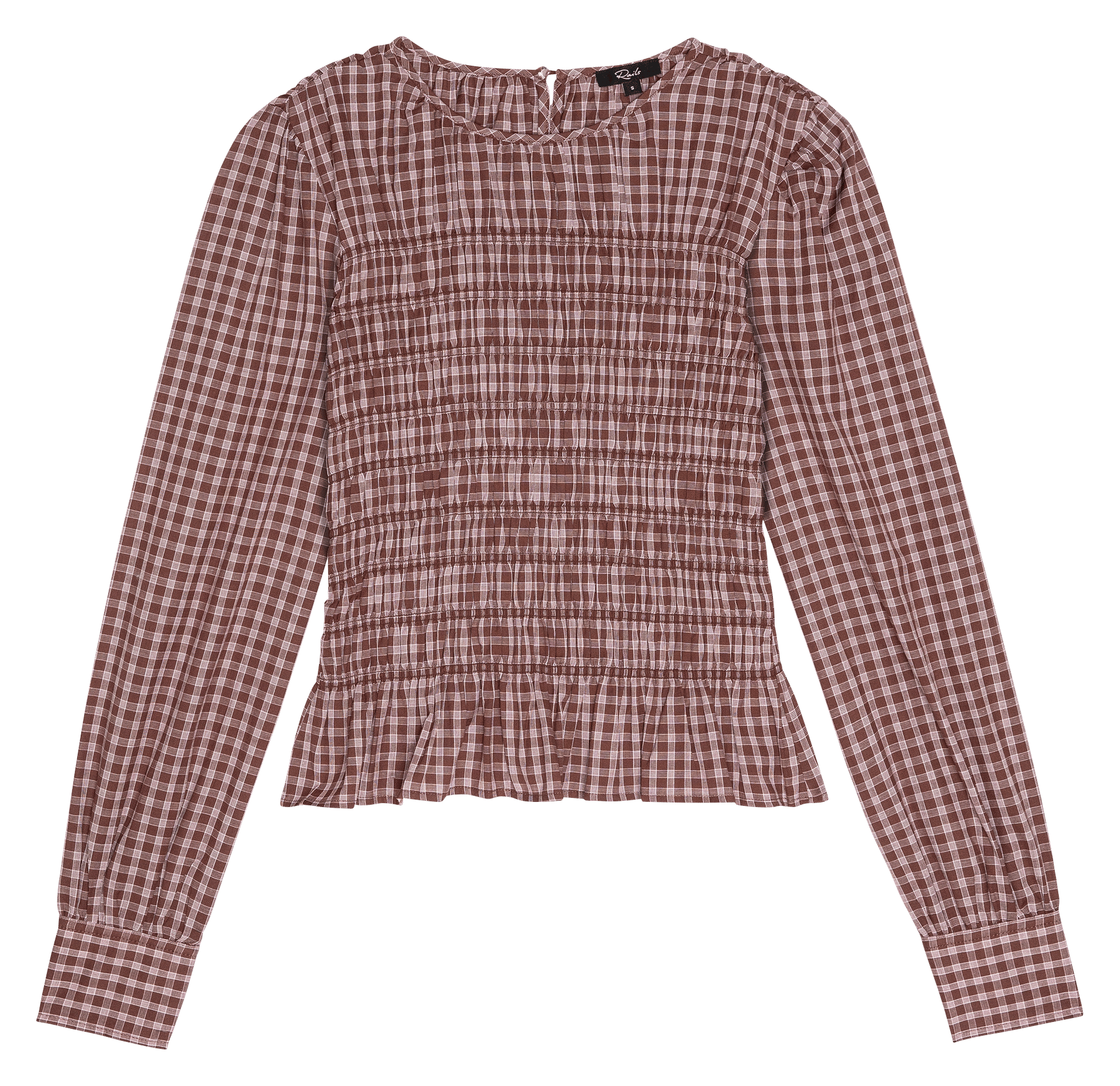 Top à smock en coton RAILS Rose