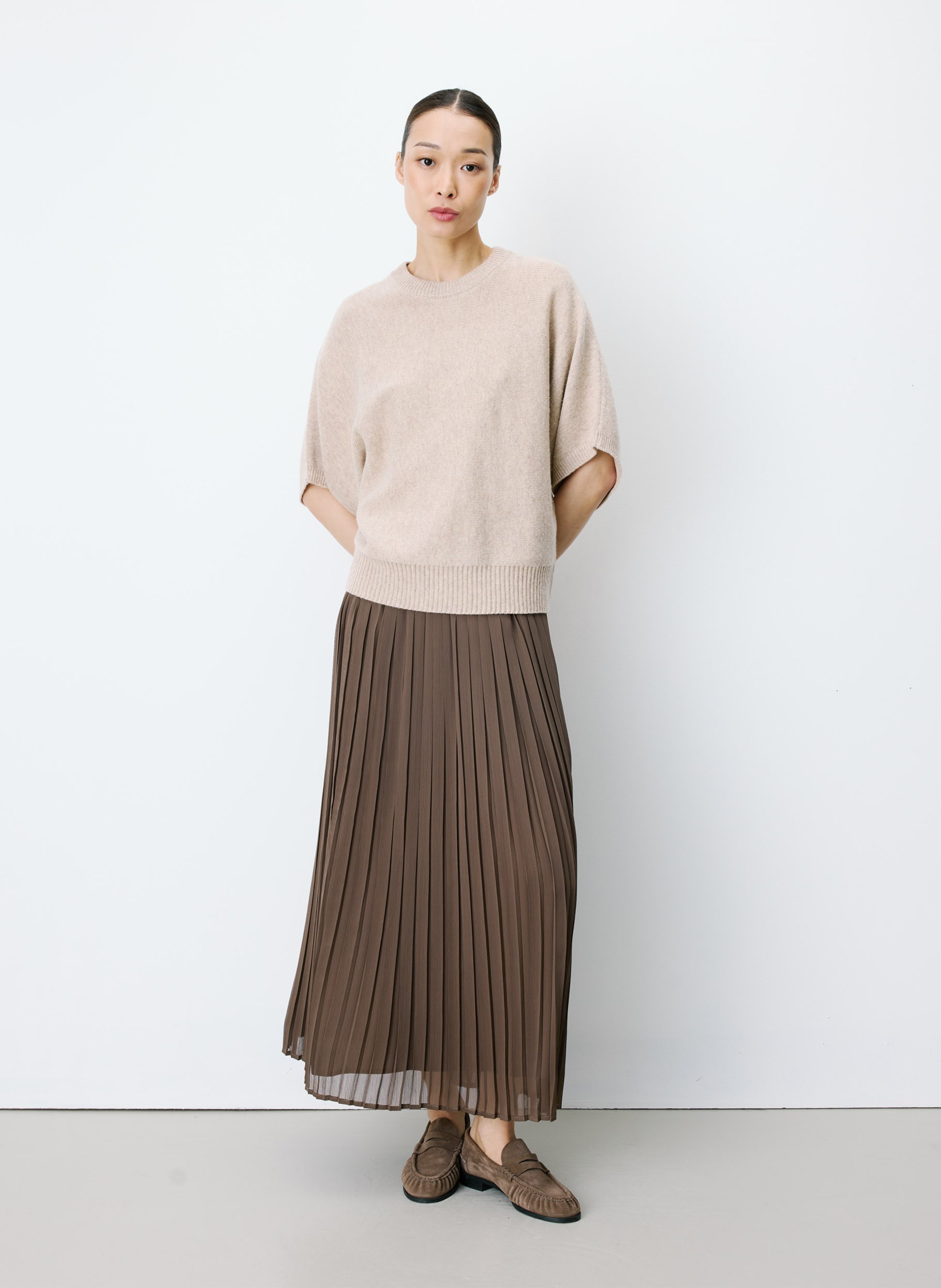 Oversized trui met ronde hals GRACE ET MILA Beige