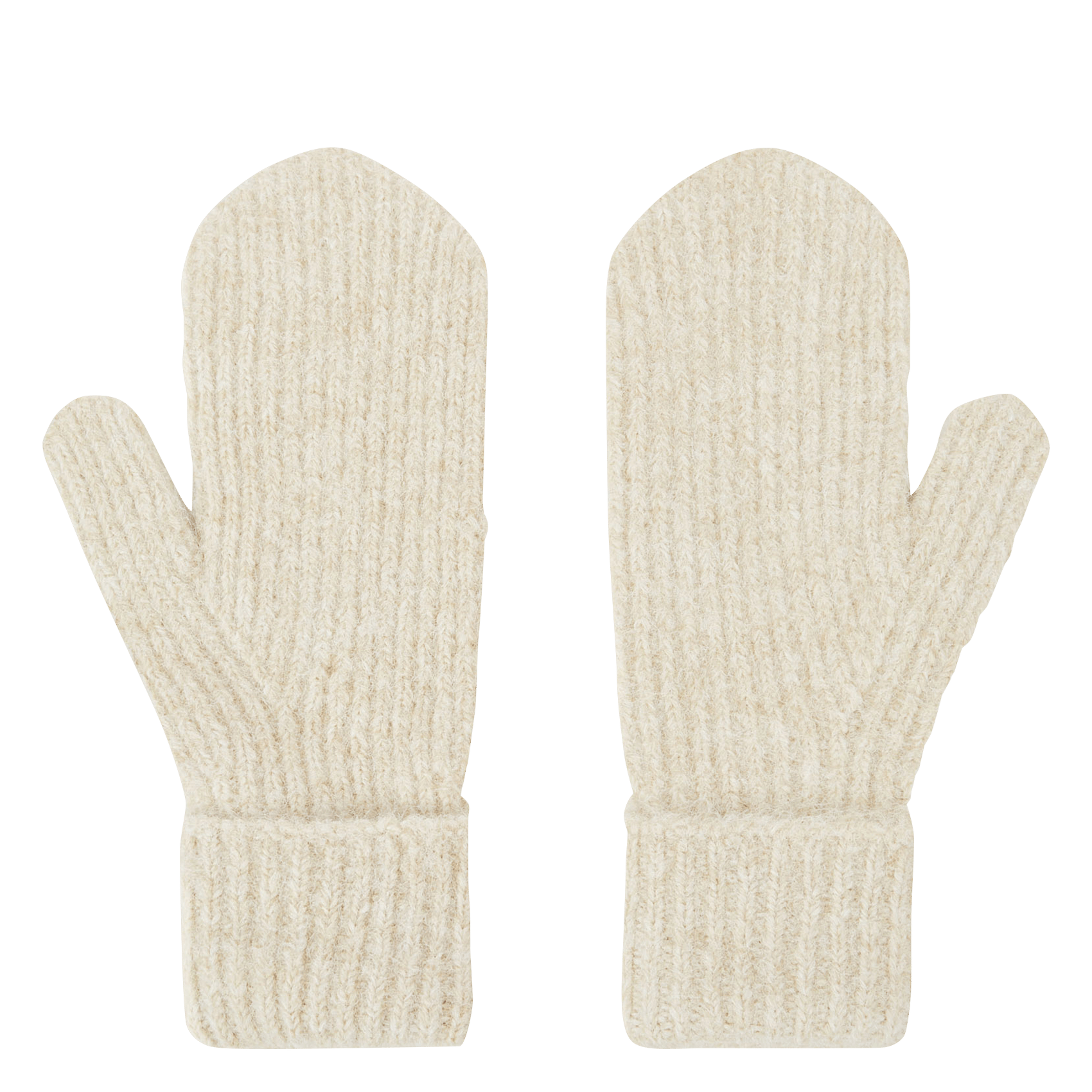 Lange geribde wollen want | Beige GRACE ET MILA Dames