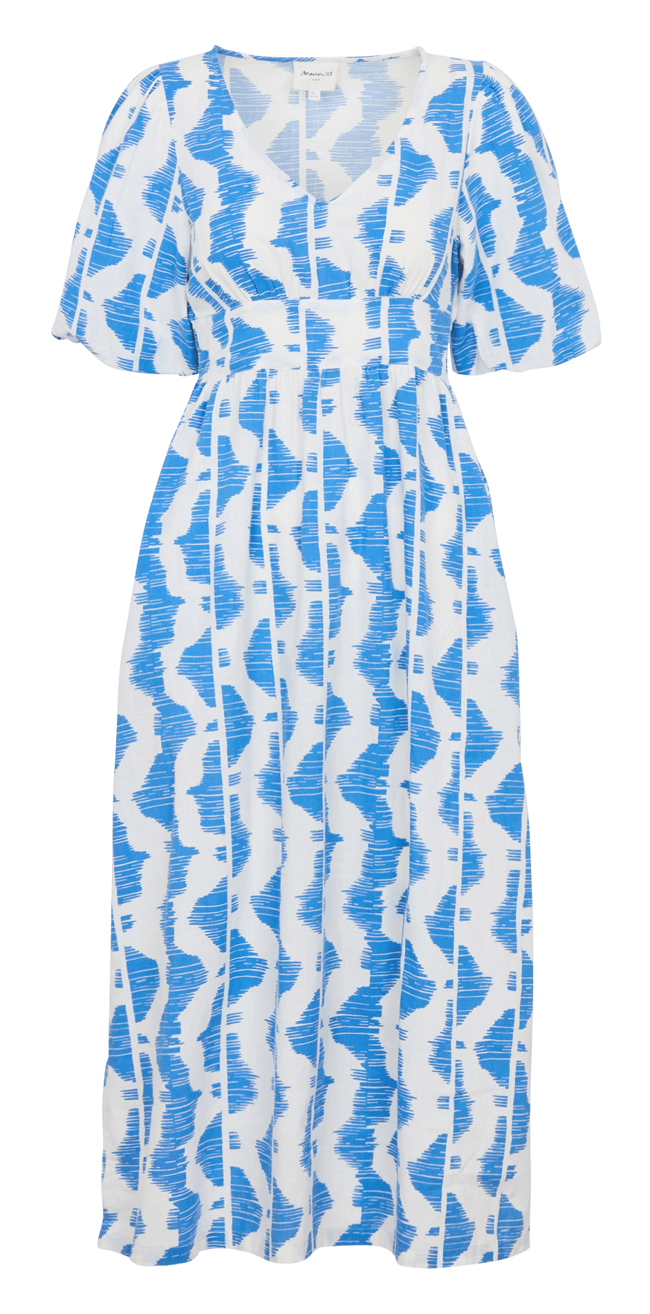 Long cotton V-neck dress MAISON 123 Blue