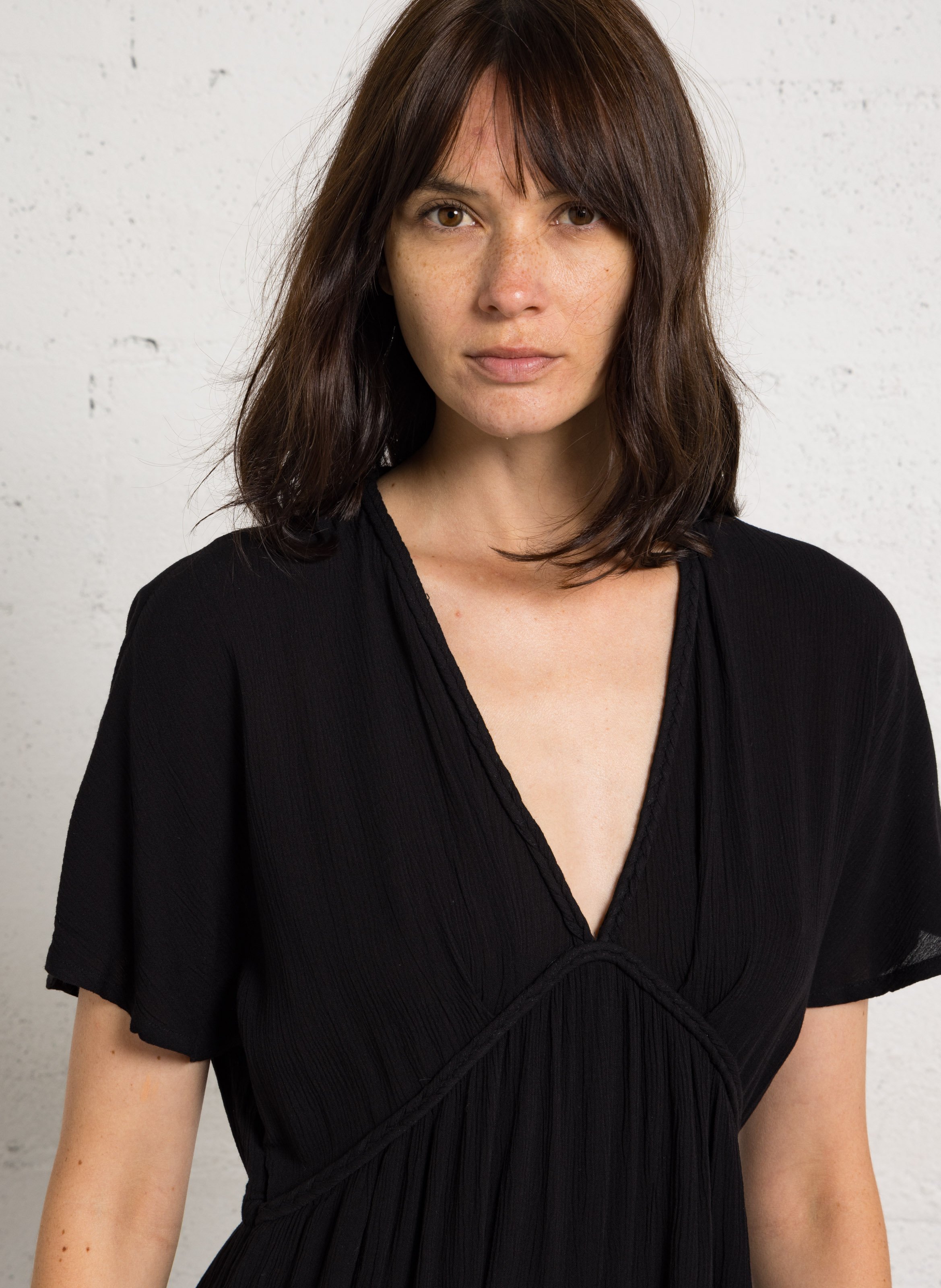 Long V-neck dress MAISON 123 Black