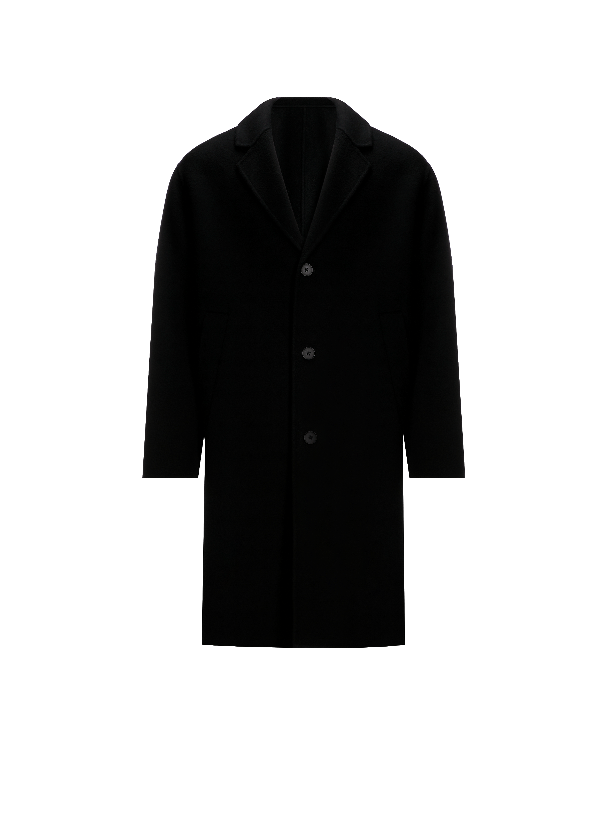 Camel wool coat with tailored collar. SAISON 1865 Black