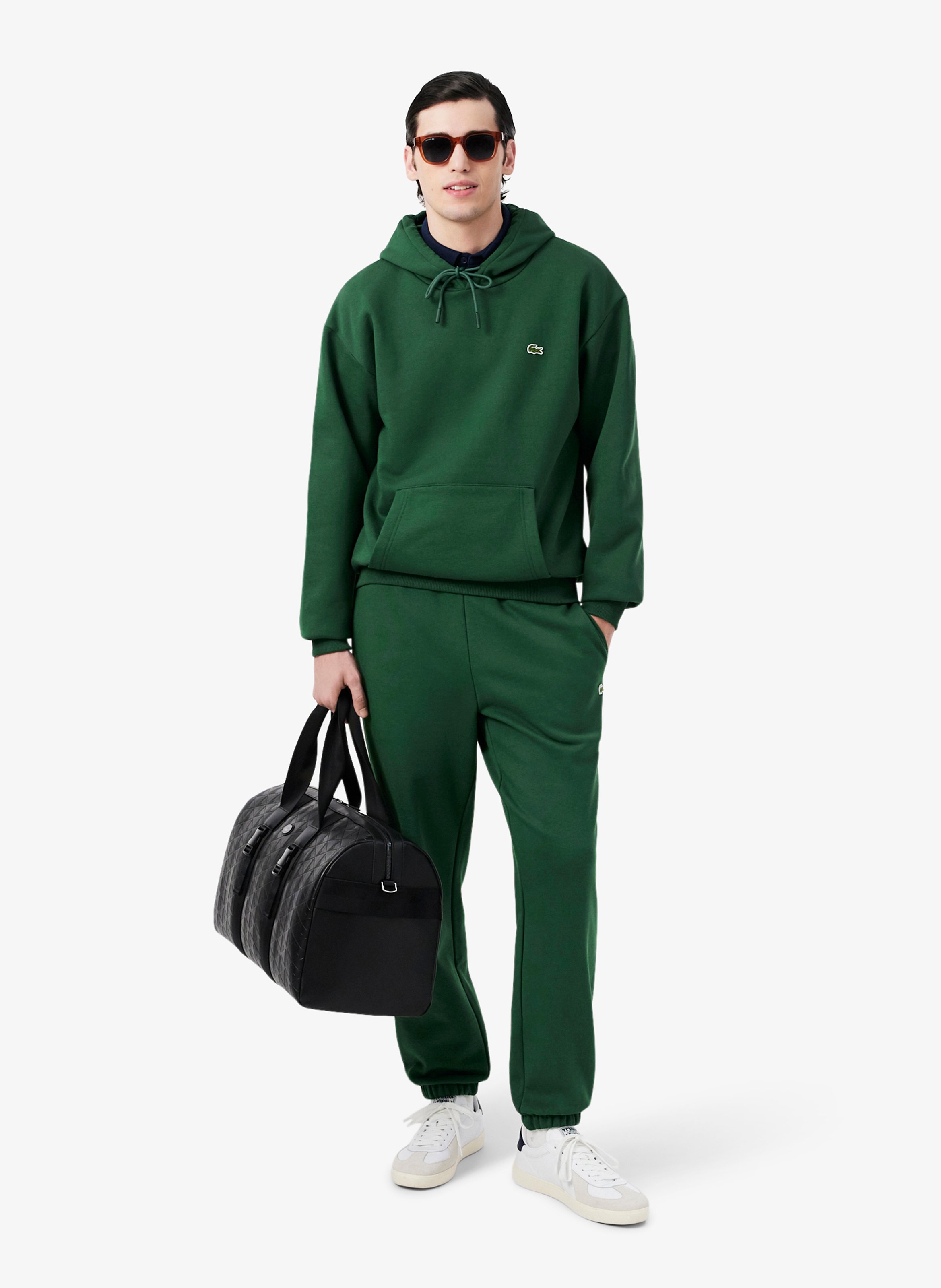Cotton-blend hoodie LACOSTE Green