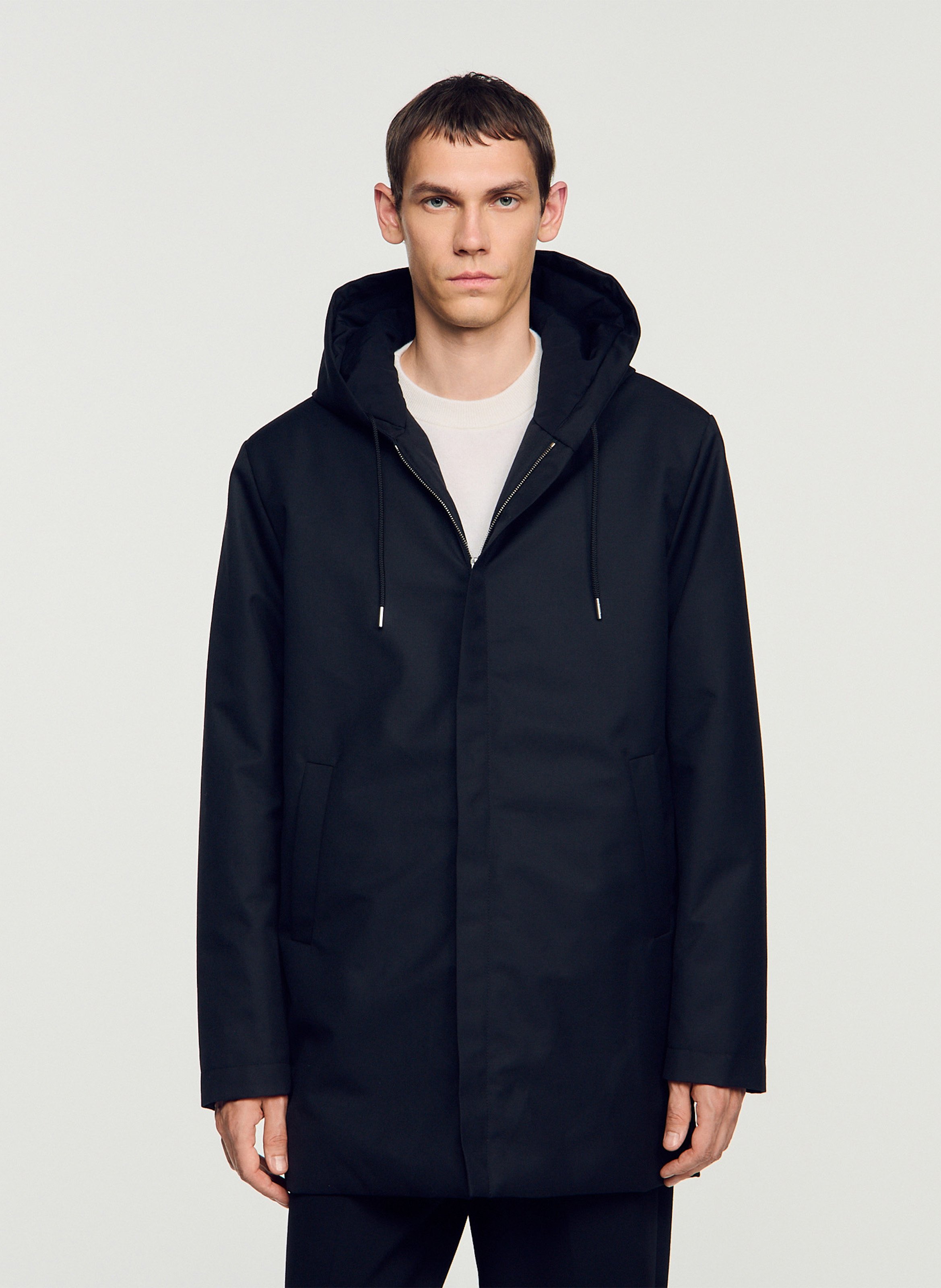 Parka à capuche SANDRO Noir