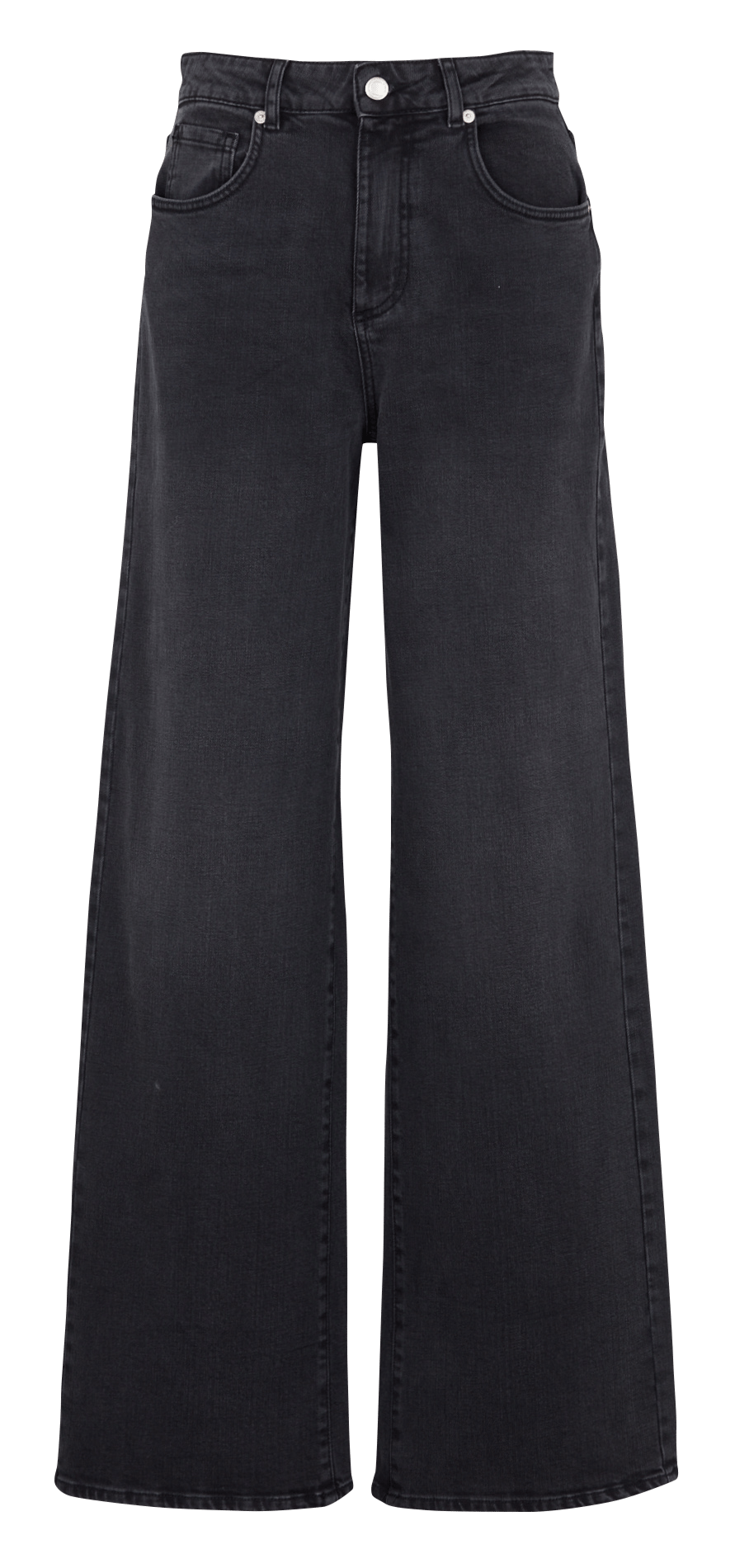 Hohe Taille weite einfarbige Jeans IKKS Grau