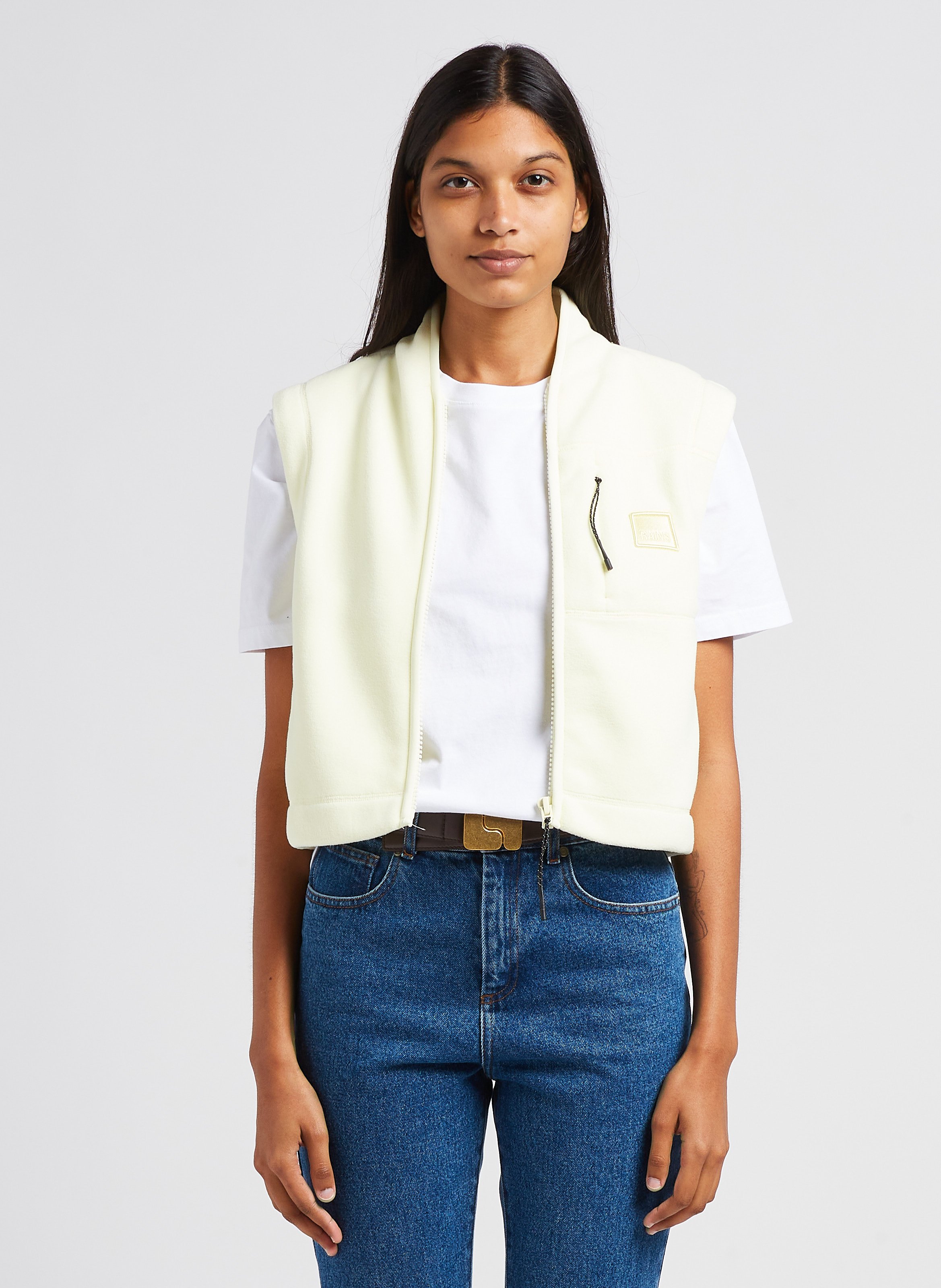 V-neck jacket RAINS Yellow