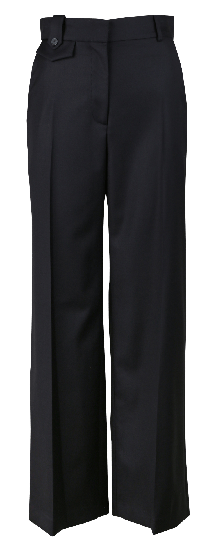 Weite Kostümhose aus Wolle BlauMARGAUX LONNBERG