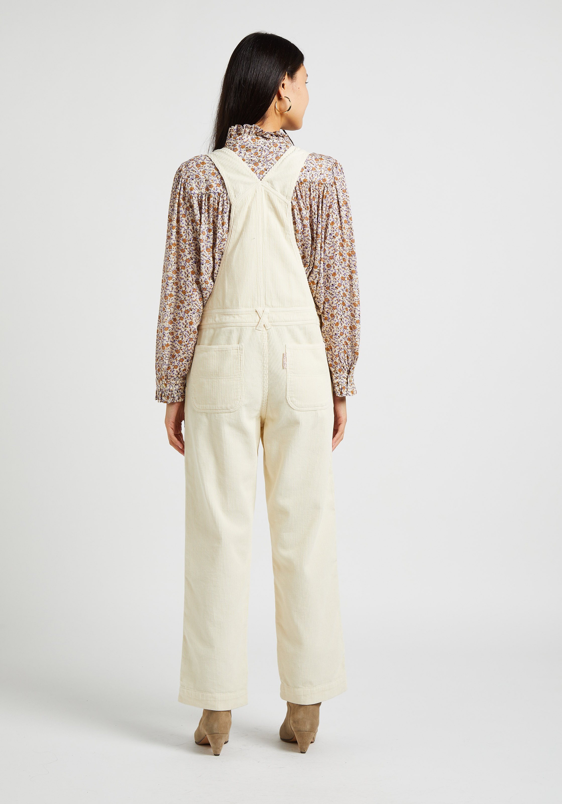 Gerade Latzhose in gerippter Optik EMILE ET IDA Beige