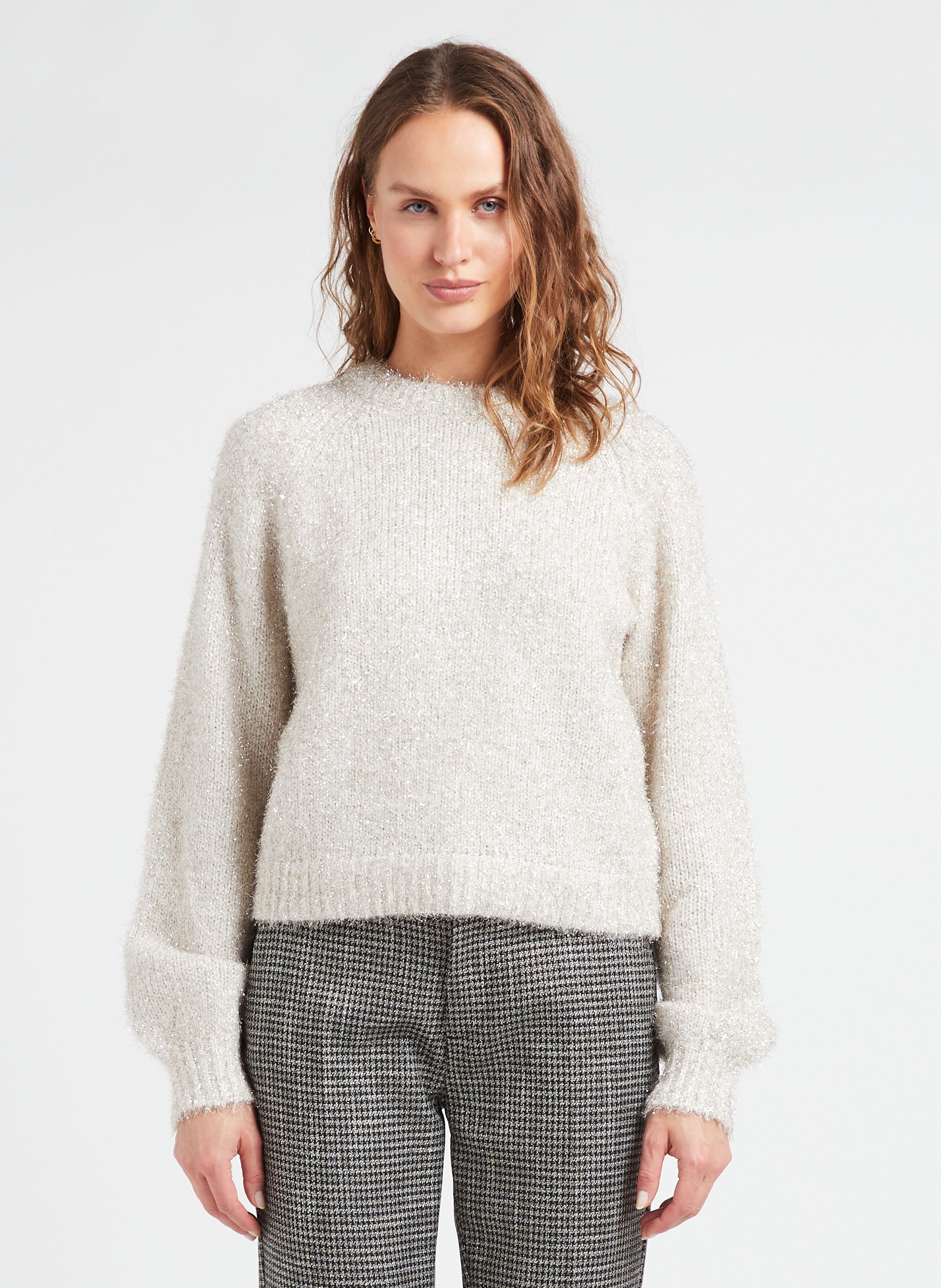 Pull col rond droit en maille Dor