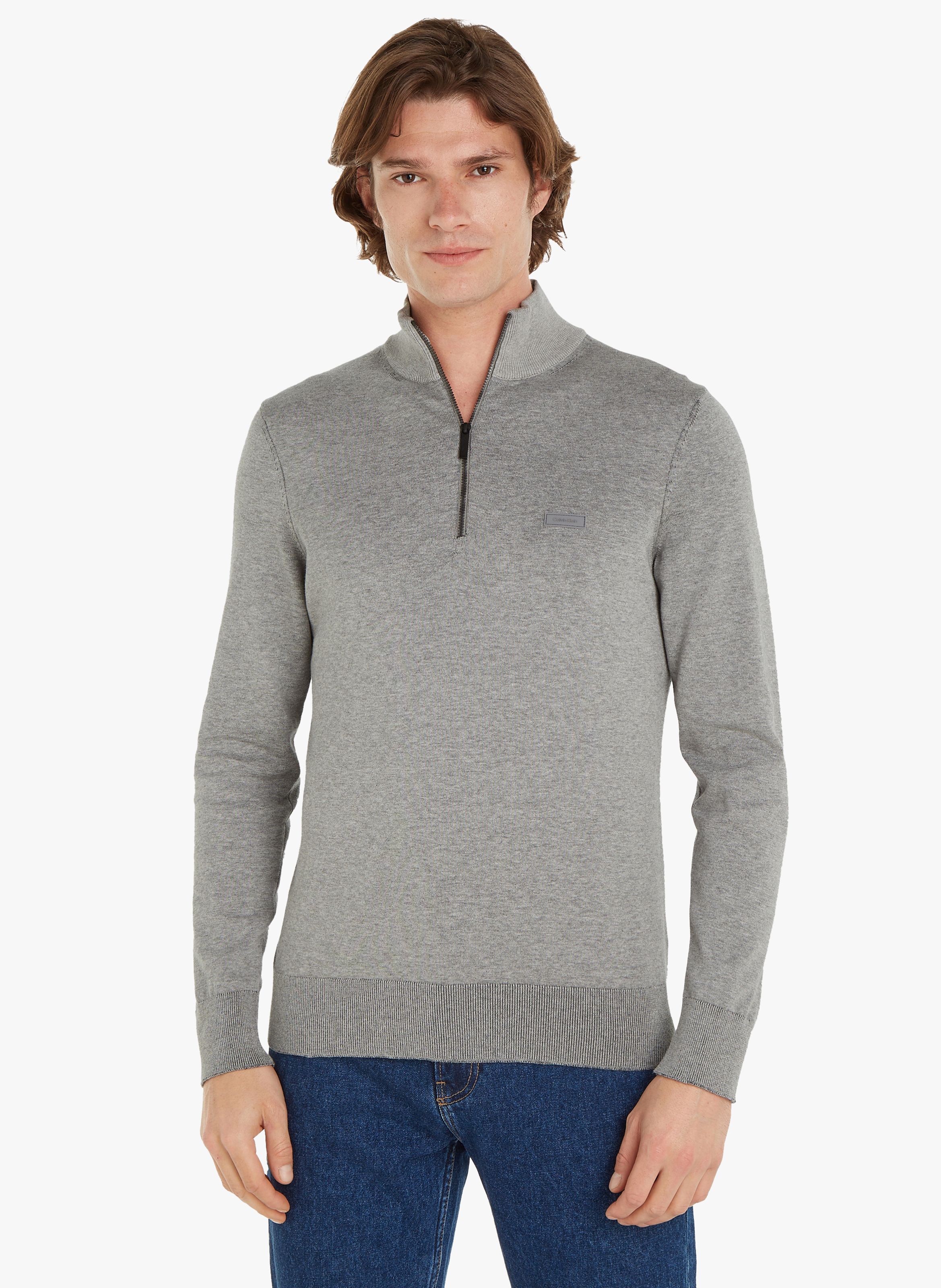 Calvin klein men's on sale half zip sweater