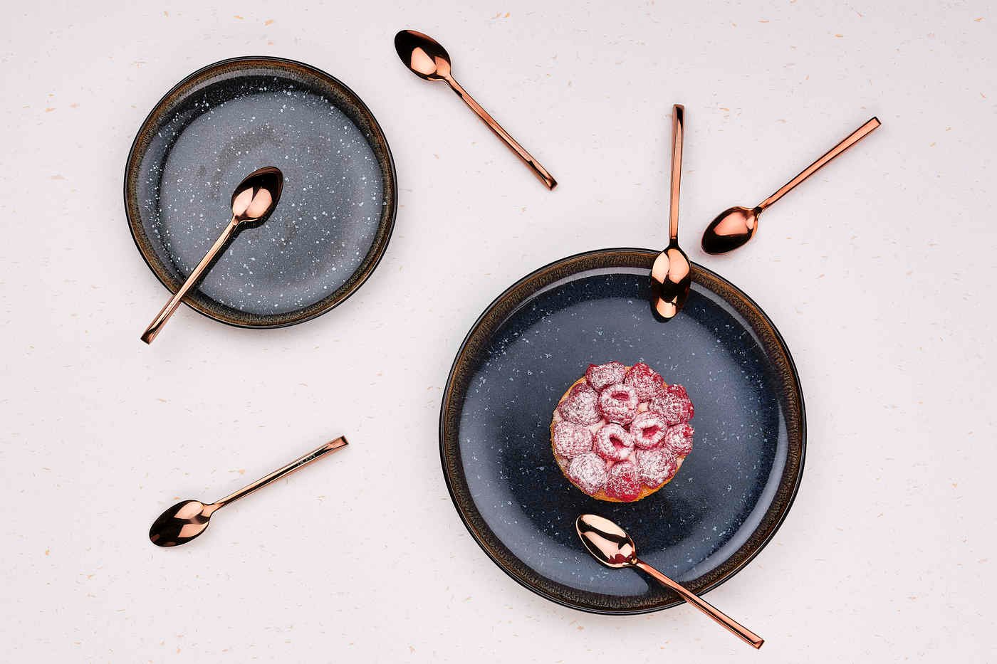 Set of 6 small spoons BJORN Red