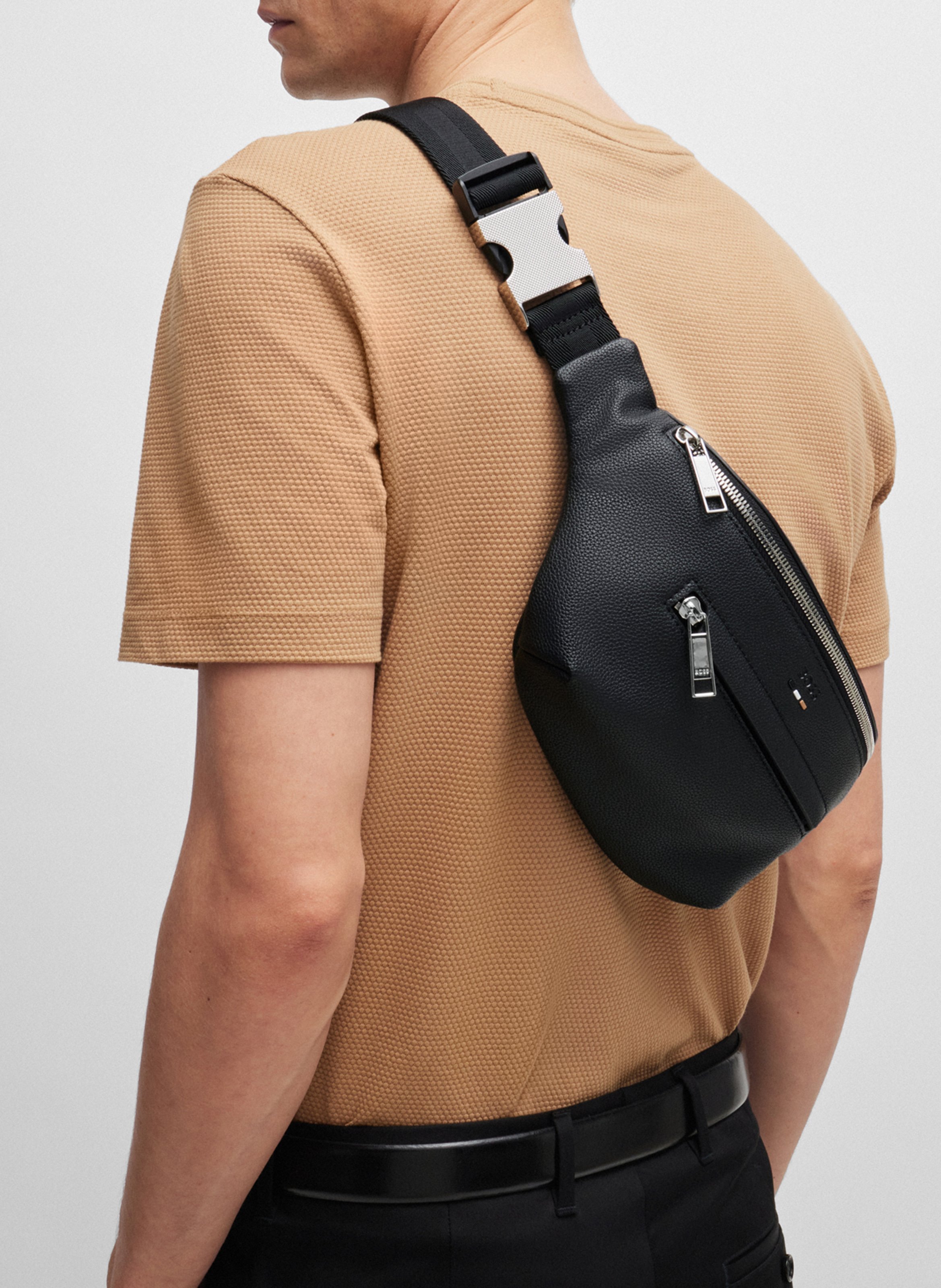 Zipped waist bag BOSS Black