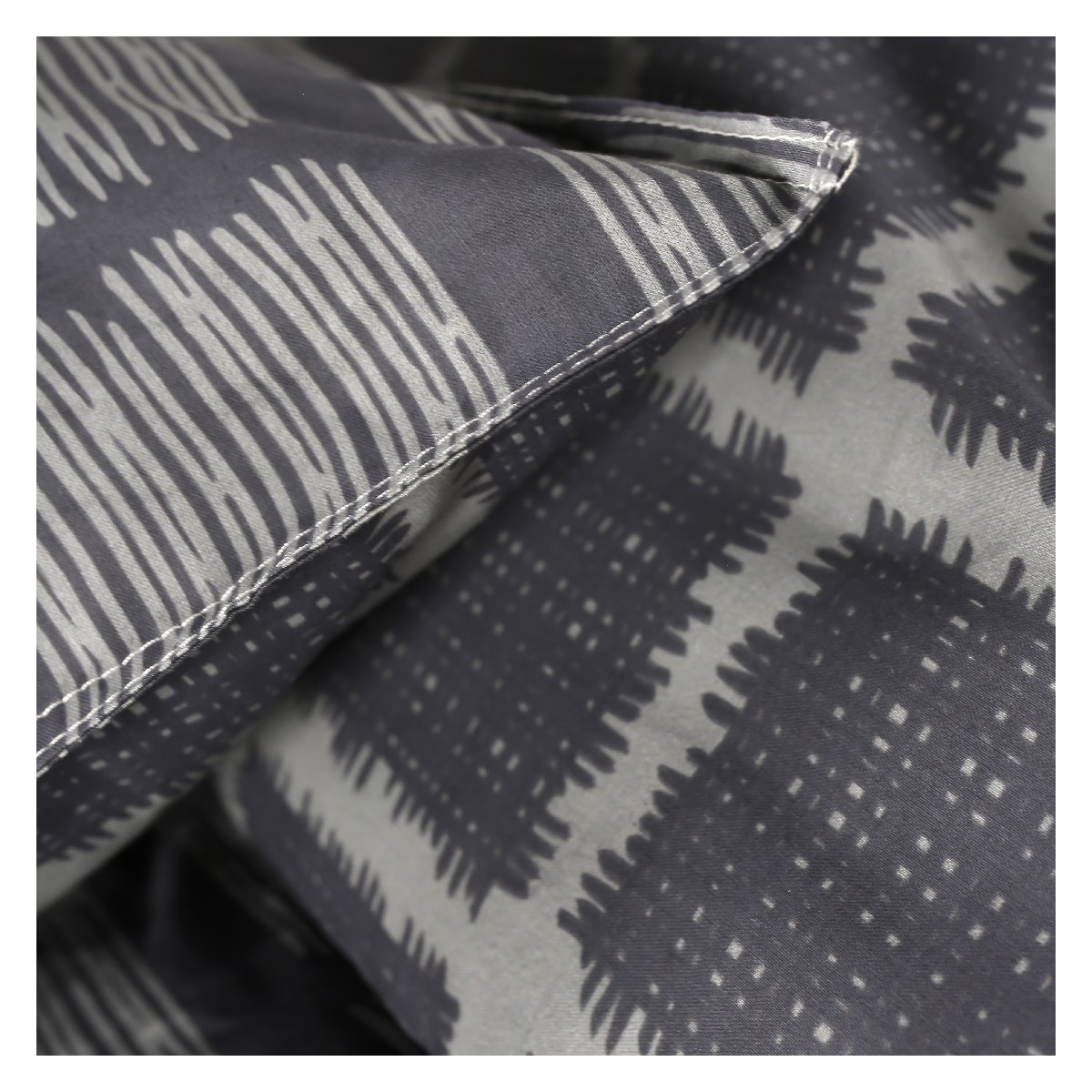 Printed cotton bedding set TODAY LINGE DE MAISON Grey